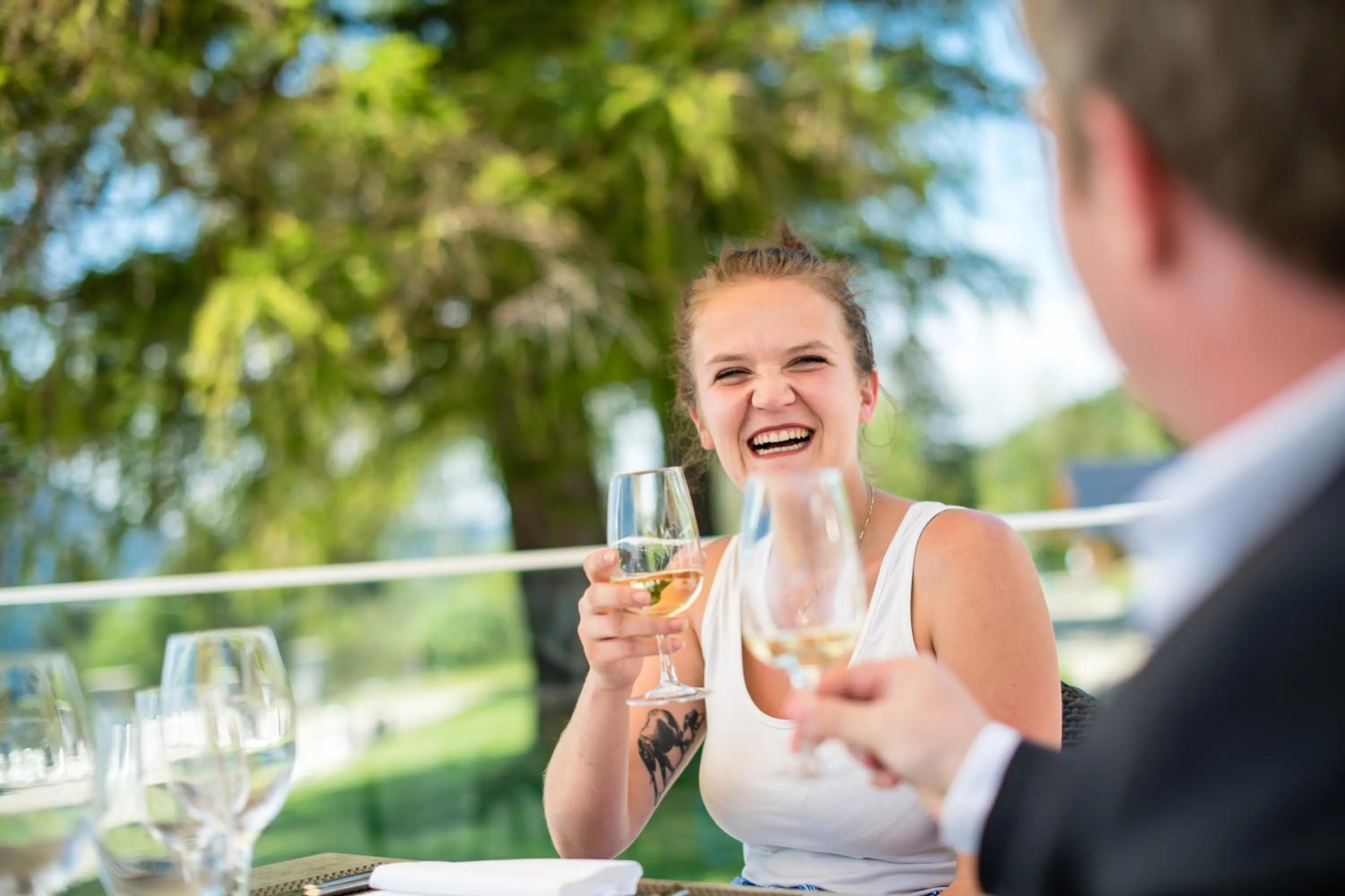 Patio in Grand Hôtel des Rasses & Wellness