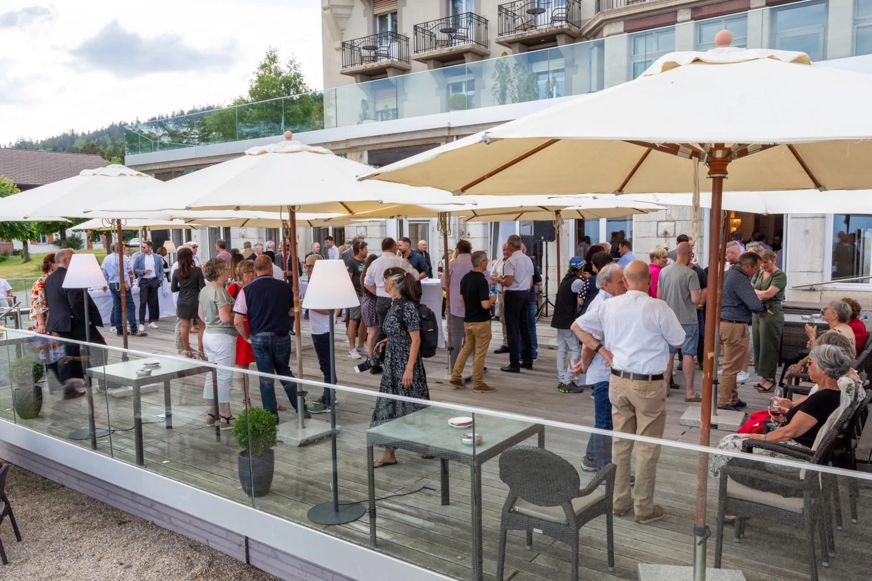 Patio in Grand Hôtel des Rasses & Wellness
