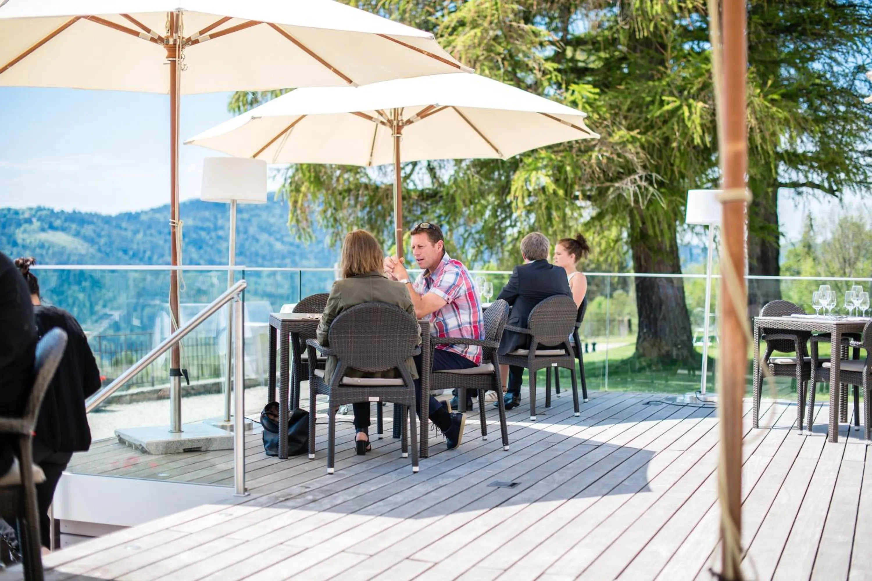 Patio in Grand Hôtel des Rasses & Wellness