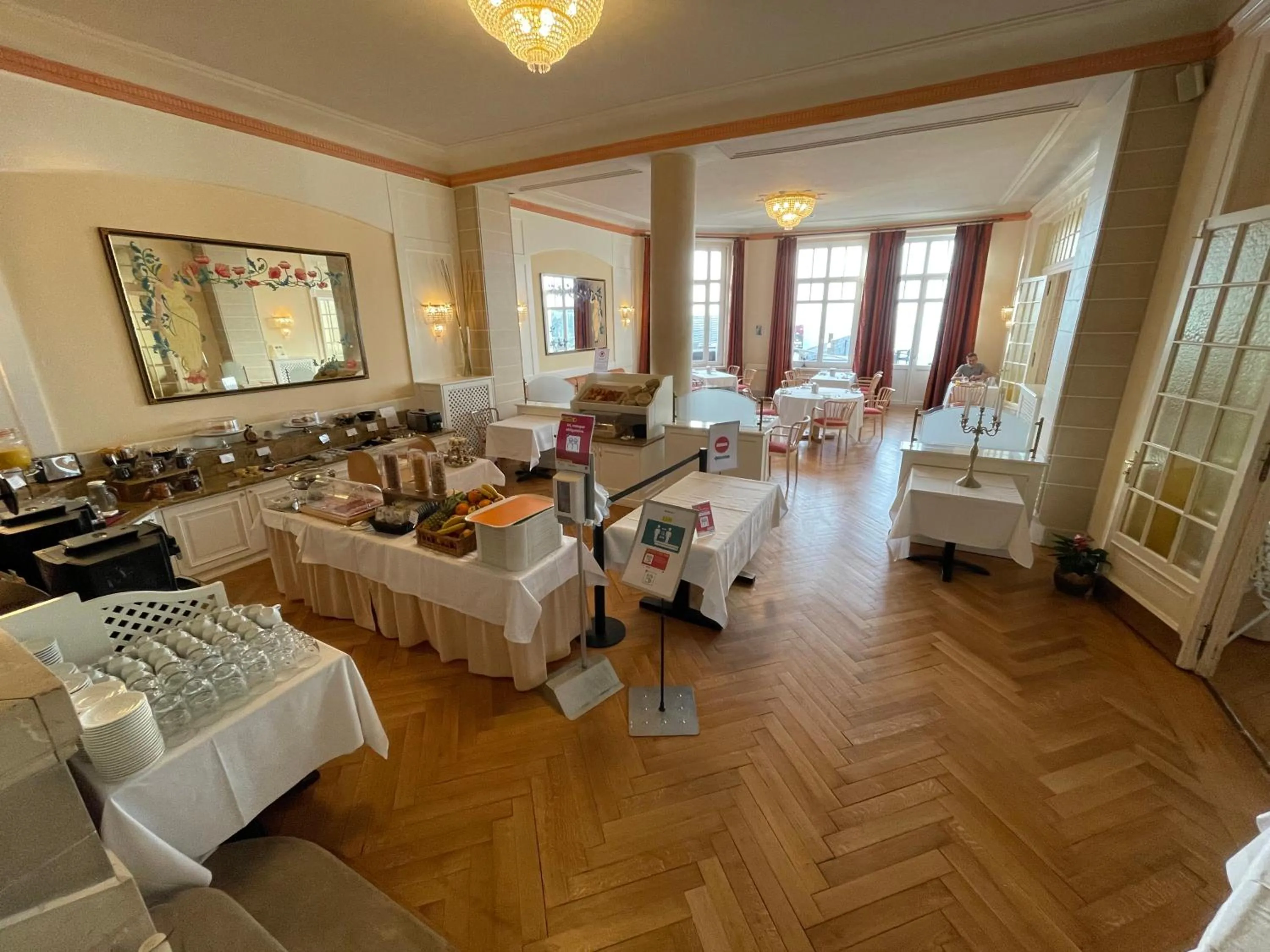Continental breakfast in Grand Hôtel des Rasses & Wellness