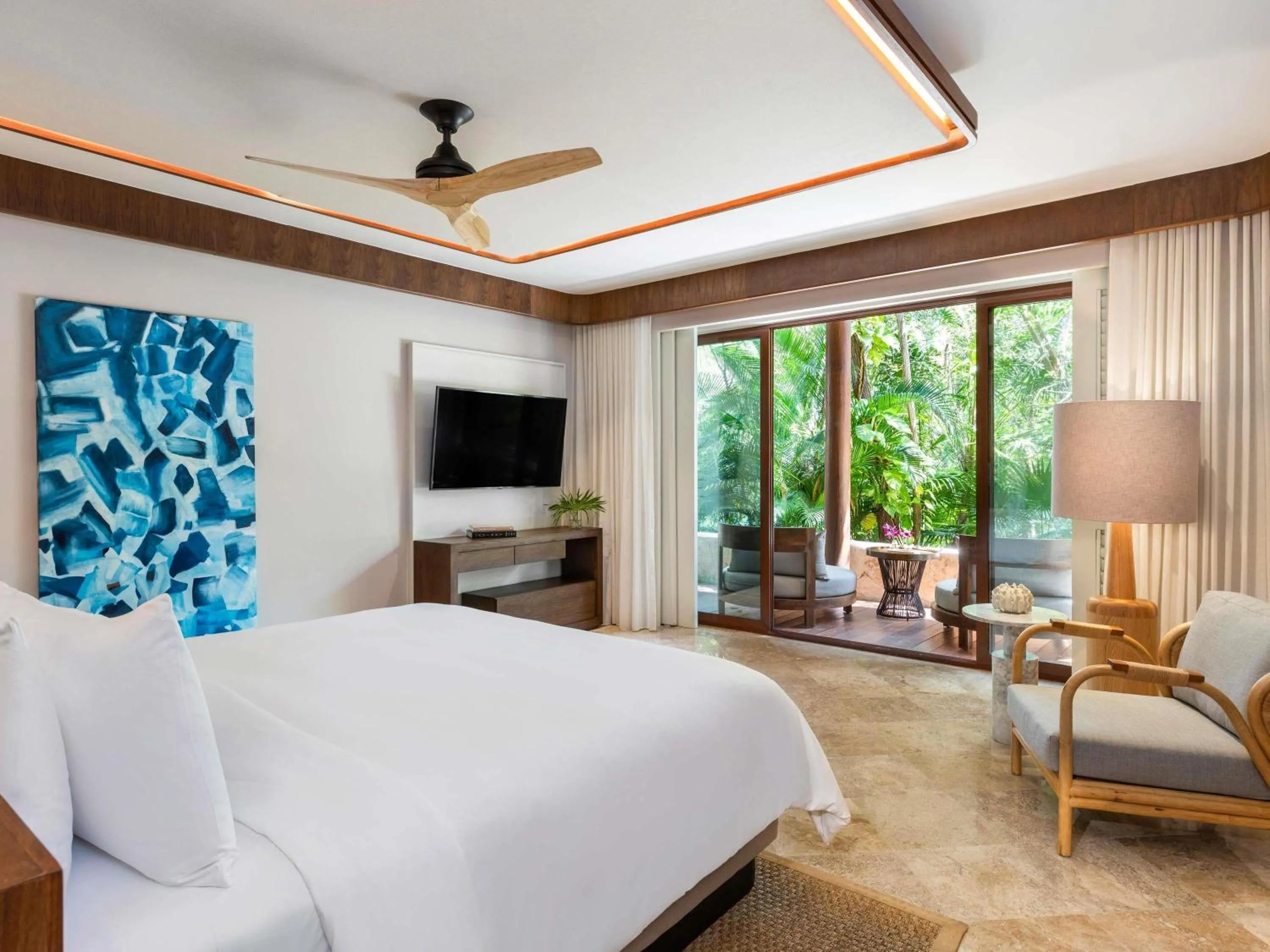 Bedroom, Bed in Fairmont Mayakoba