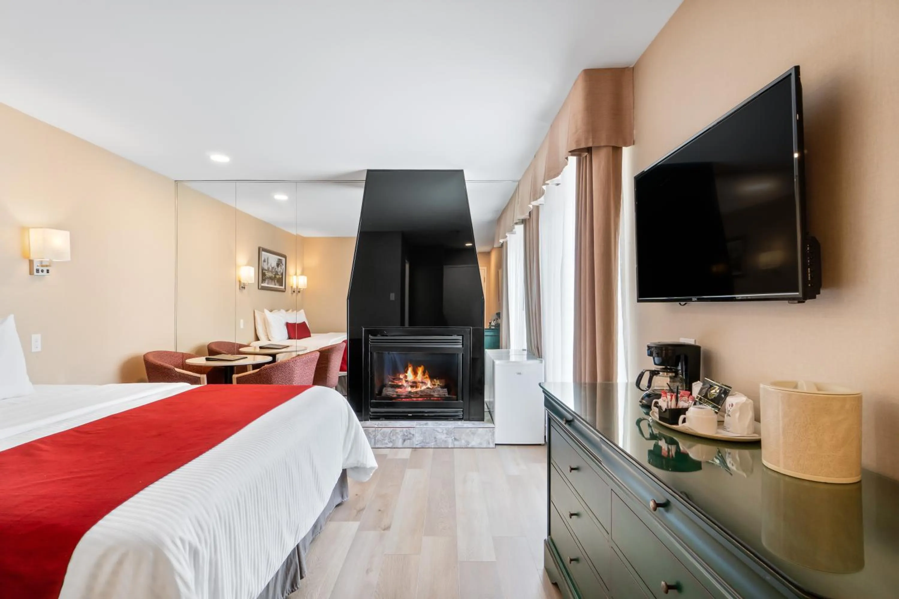 Bed in Hotel Bromont