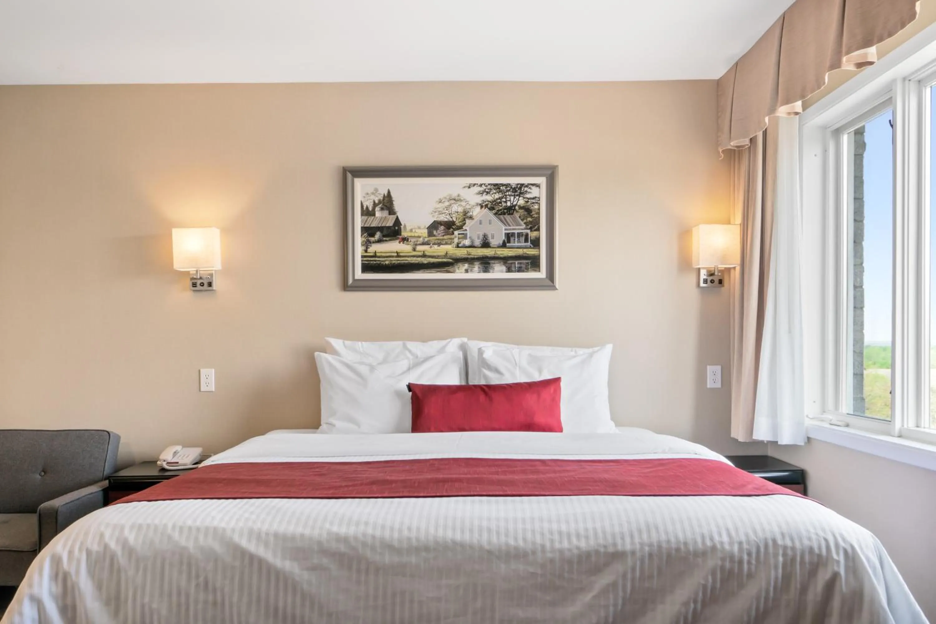 Bed in Hotel Bromont