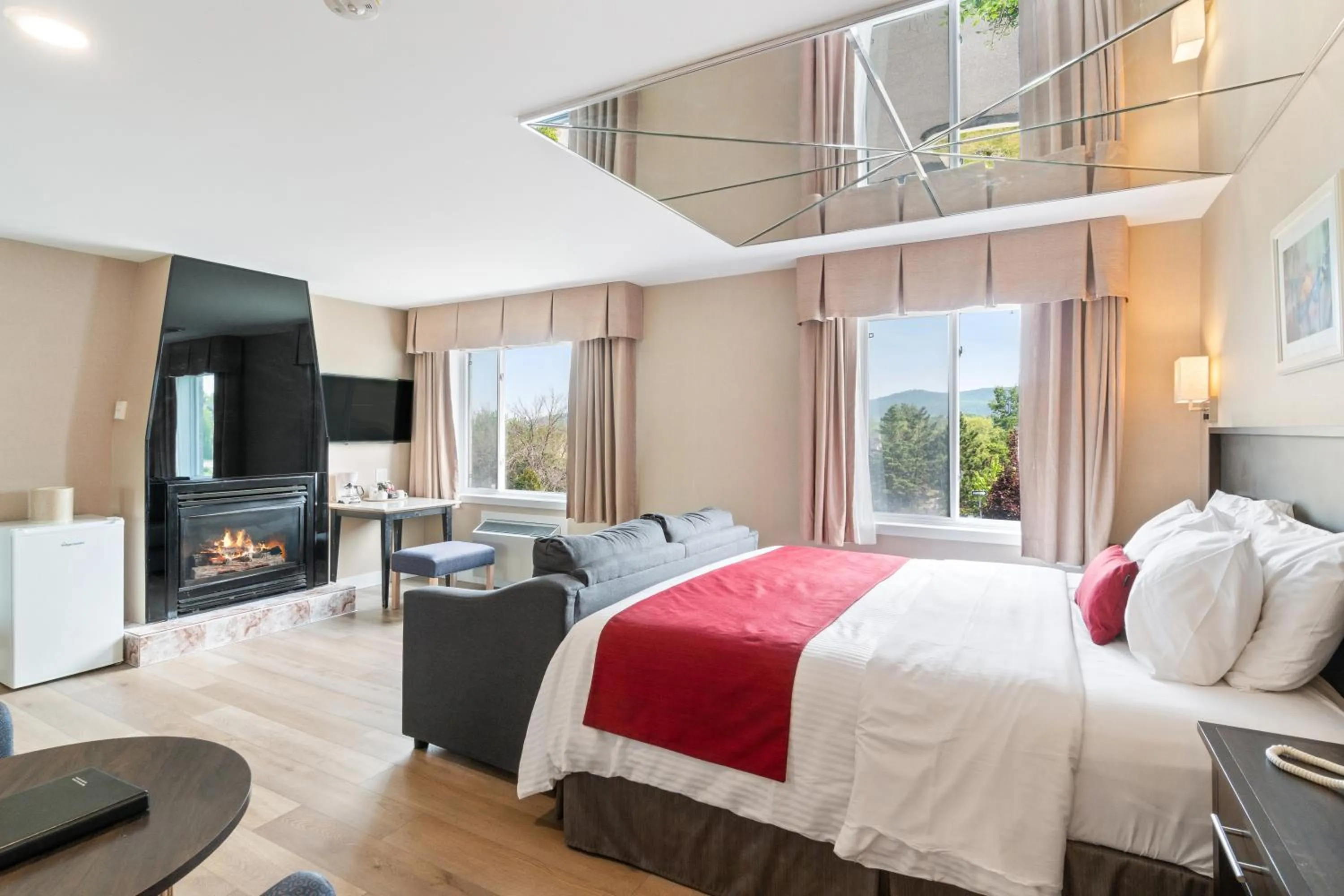 Bed in Hotel Bromont