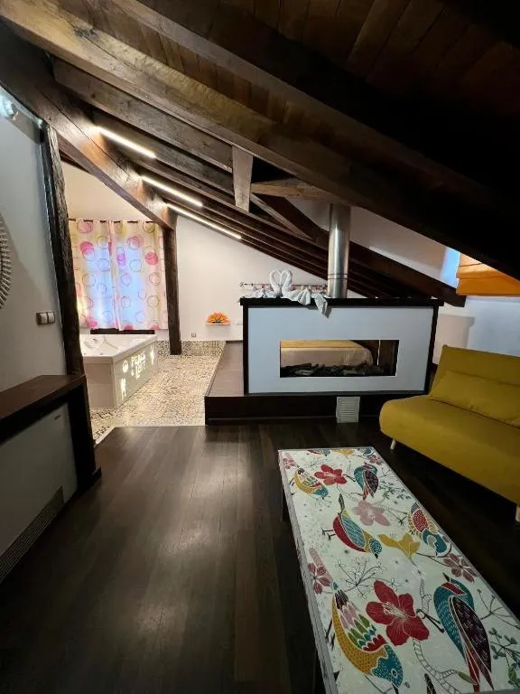 Living room, Bed in Posada la Leyenda