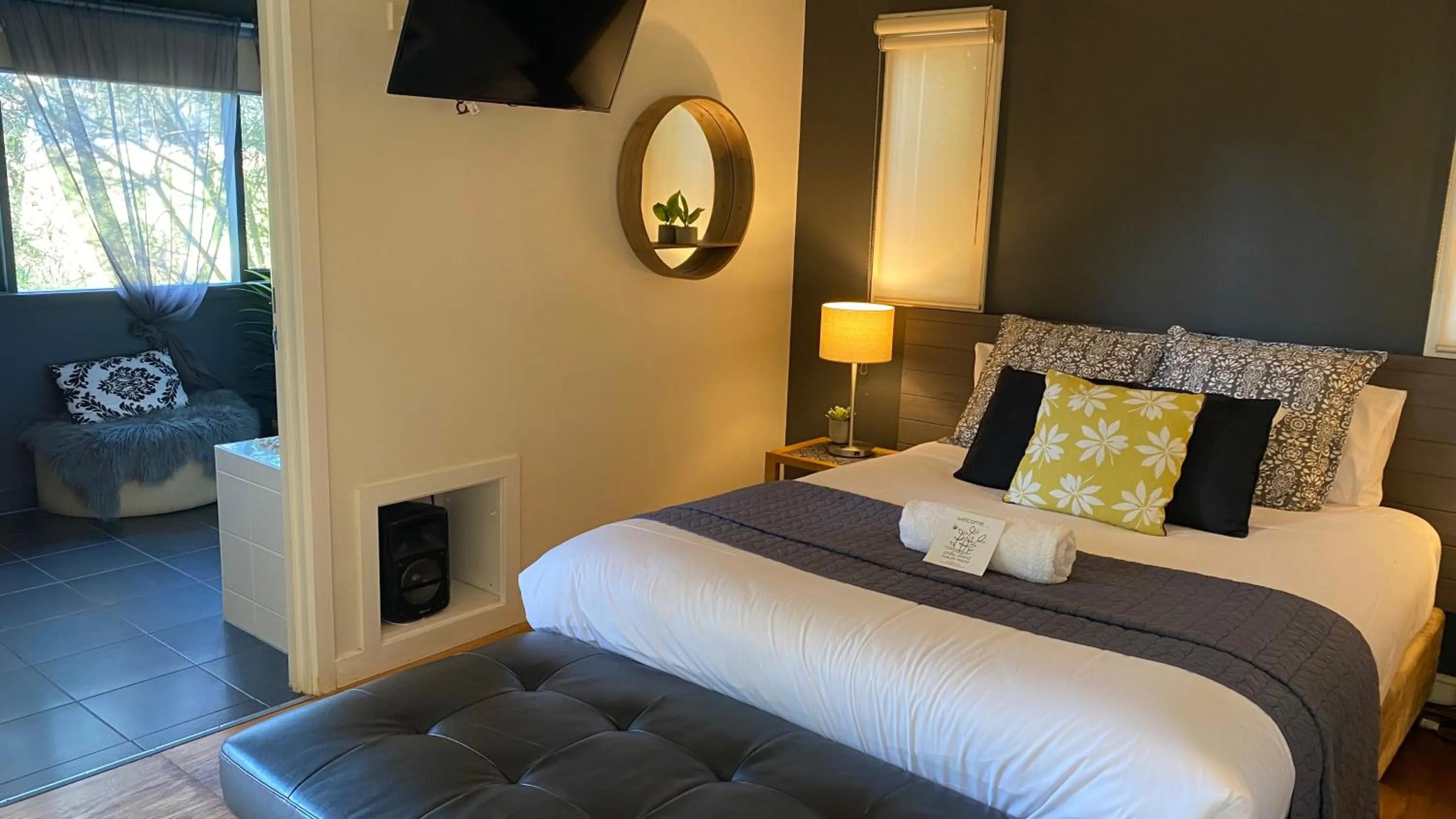 Bed in The Nature Resort Villas