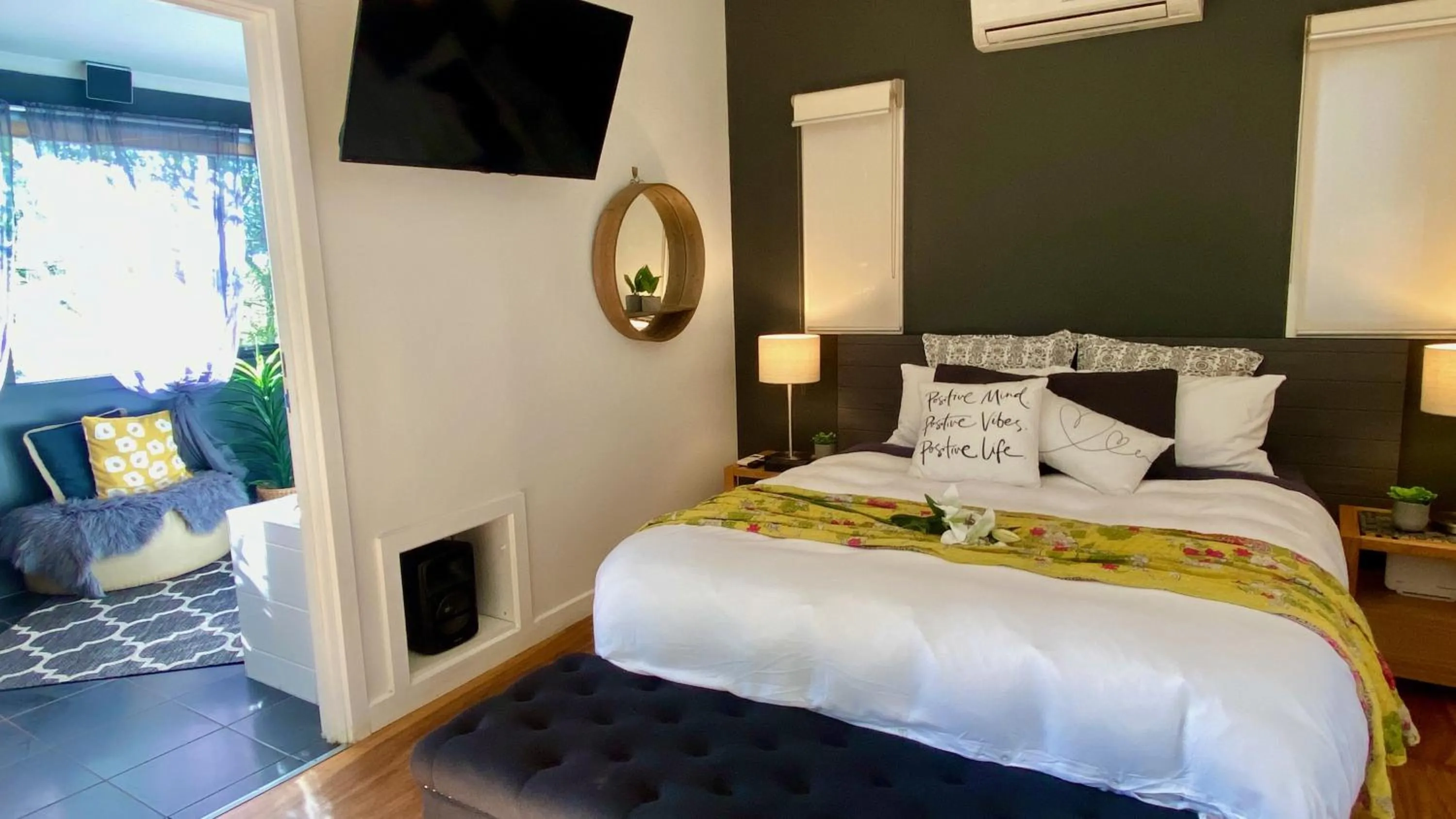 Bed in The Nature Resort Villas