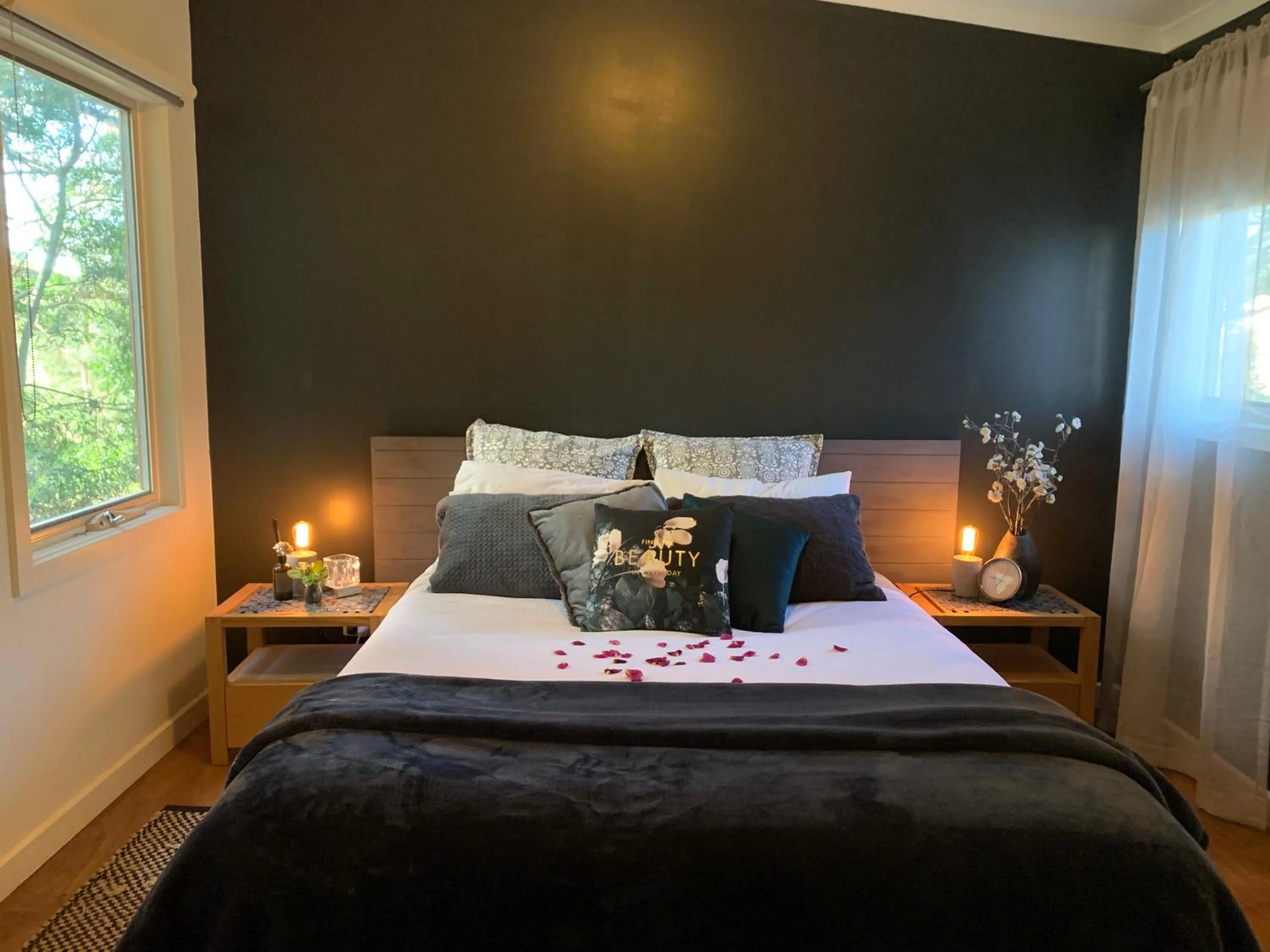 Bed in The Nature Resort Villas