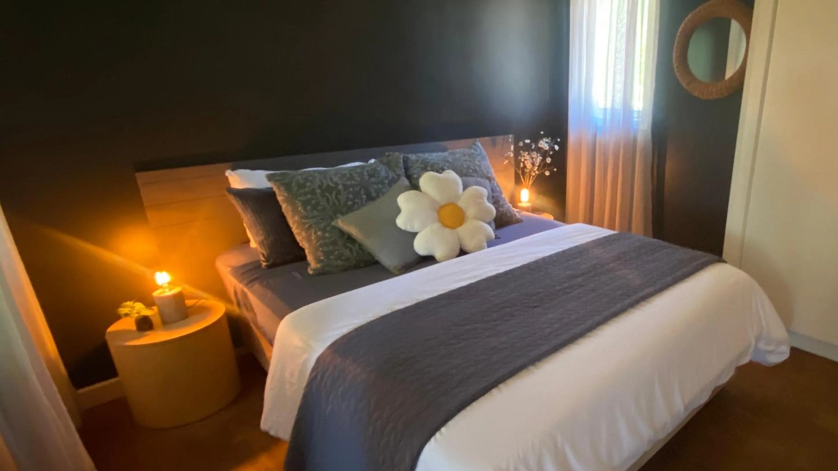 Bed in The Nature Resort Villas