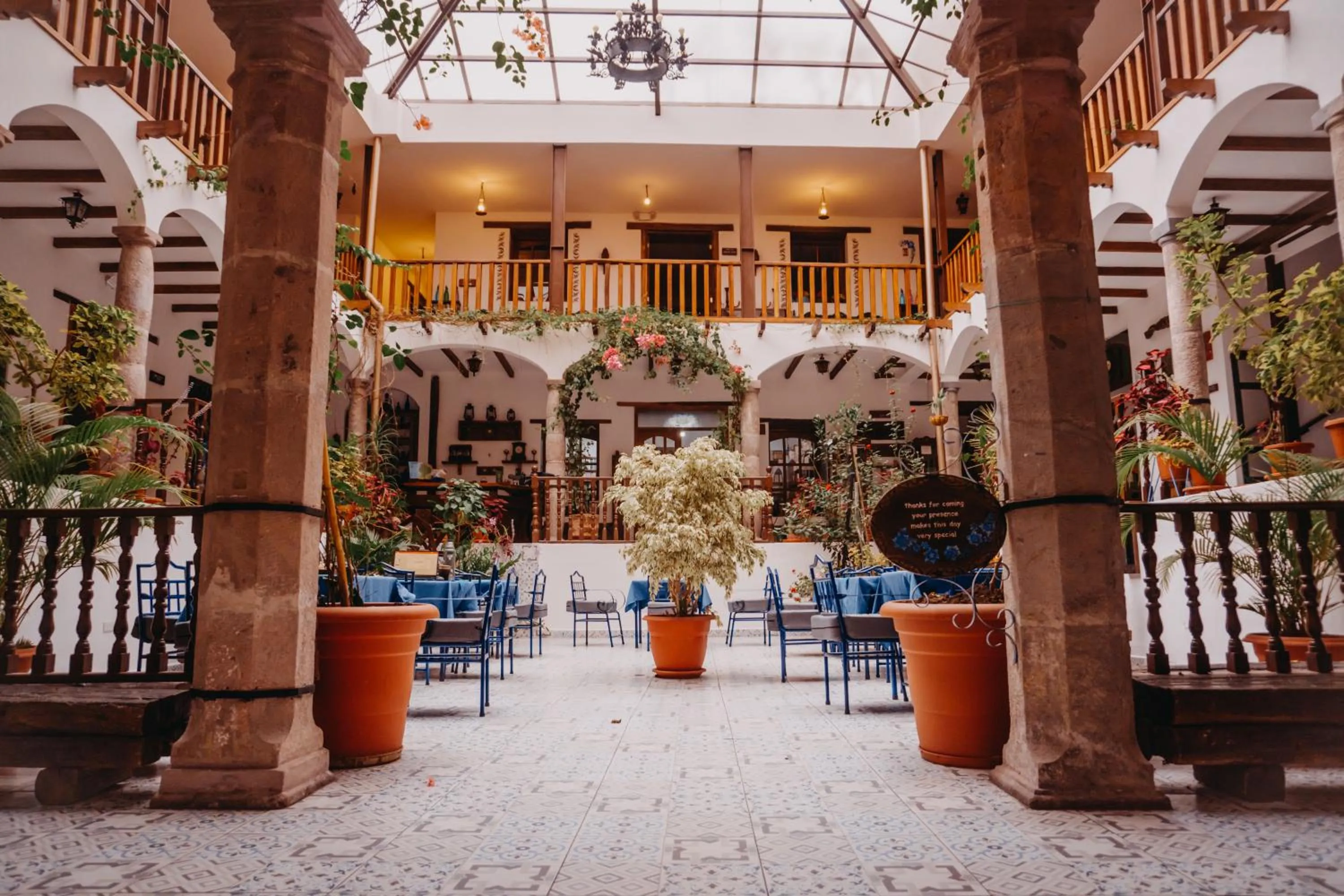 Patio in Hotel Casa Alquimia