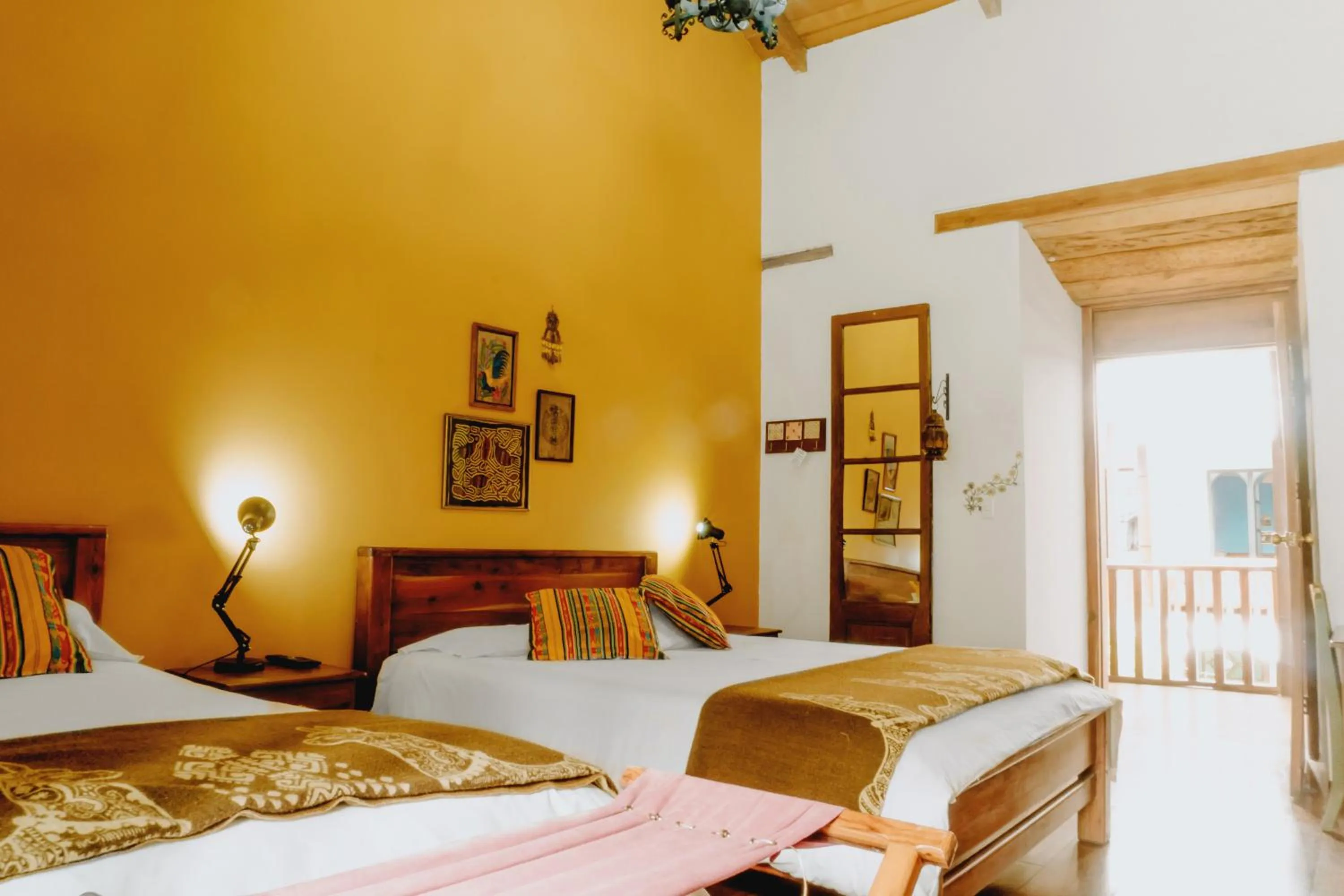 Bed in Hotel Casa Alquimia