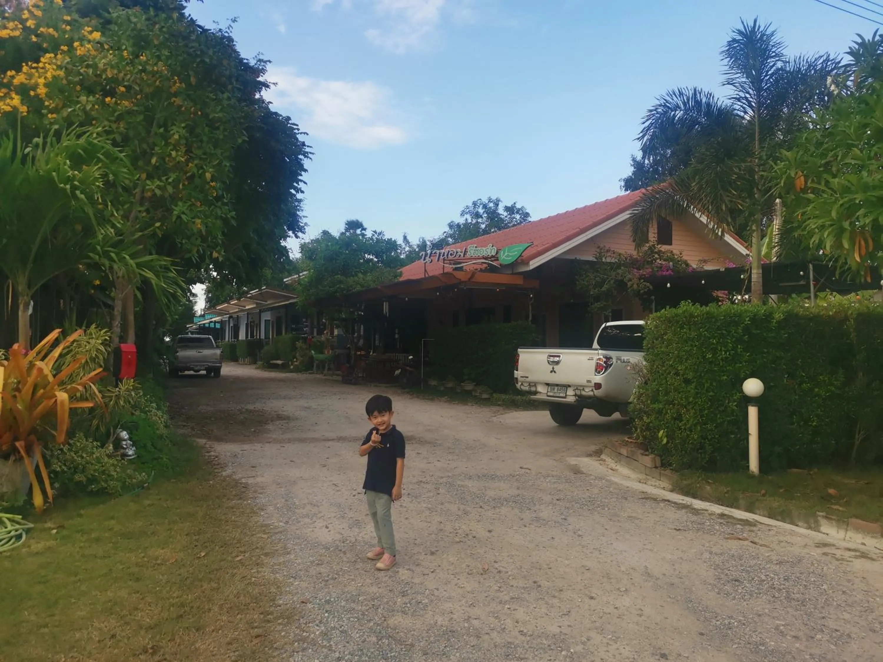 Quiet street view in Numhom Resort
