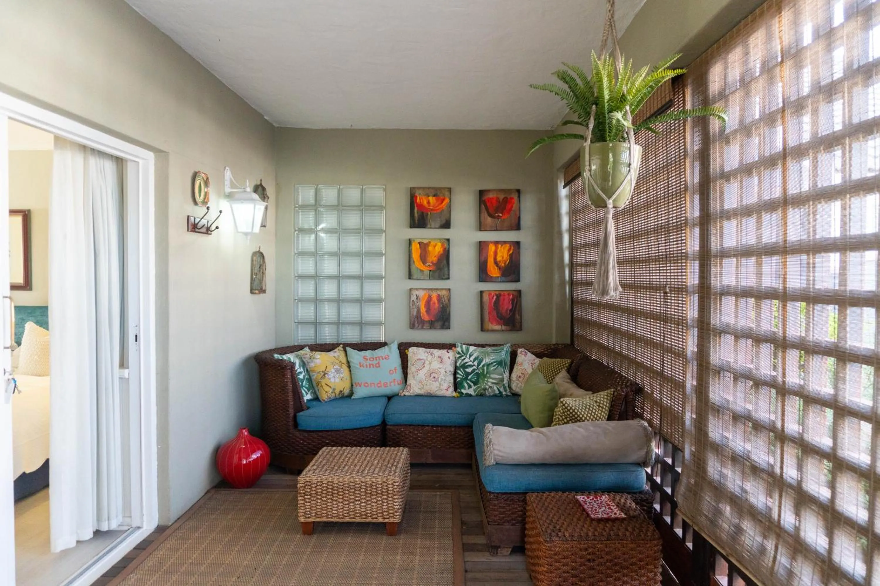 Seating area in Admiralty Beach House