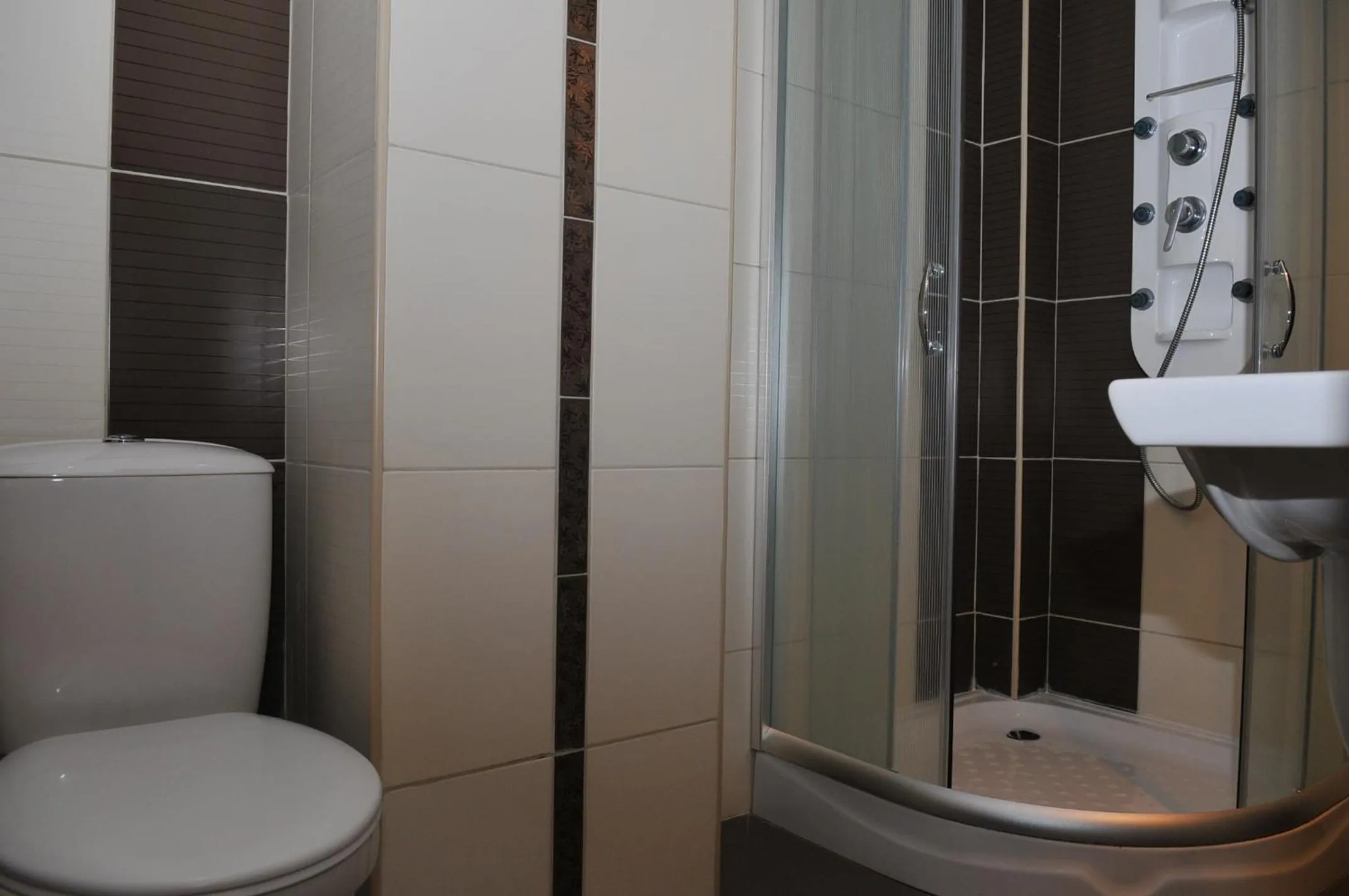 Shower in Family Hotel Delta