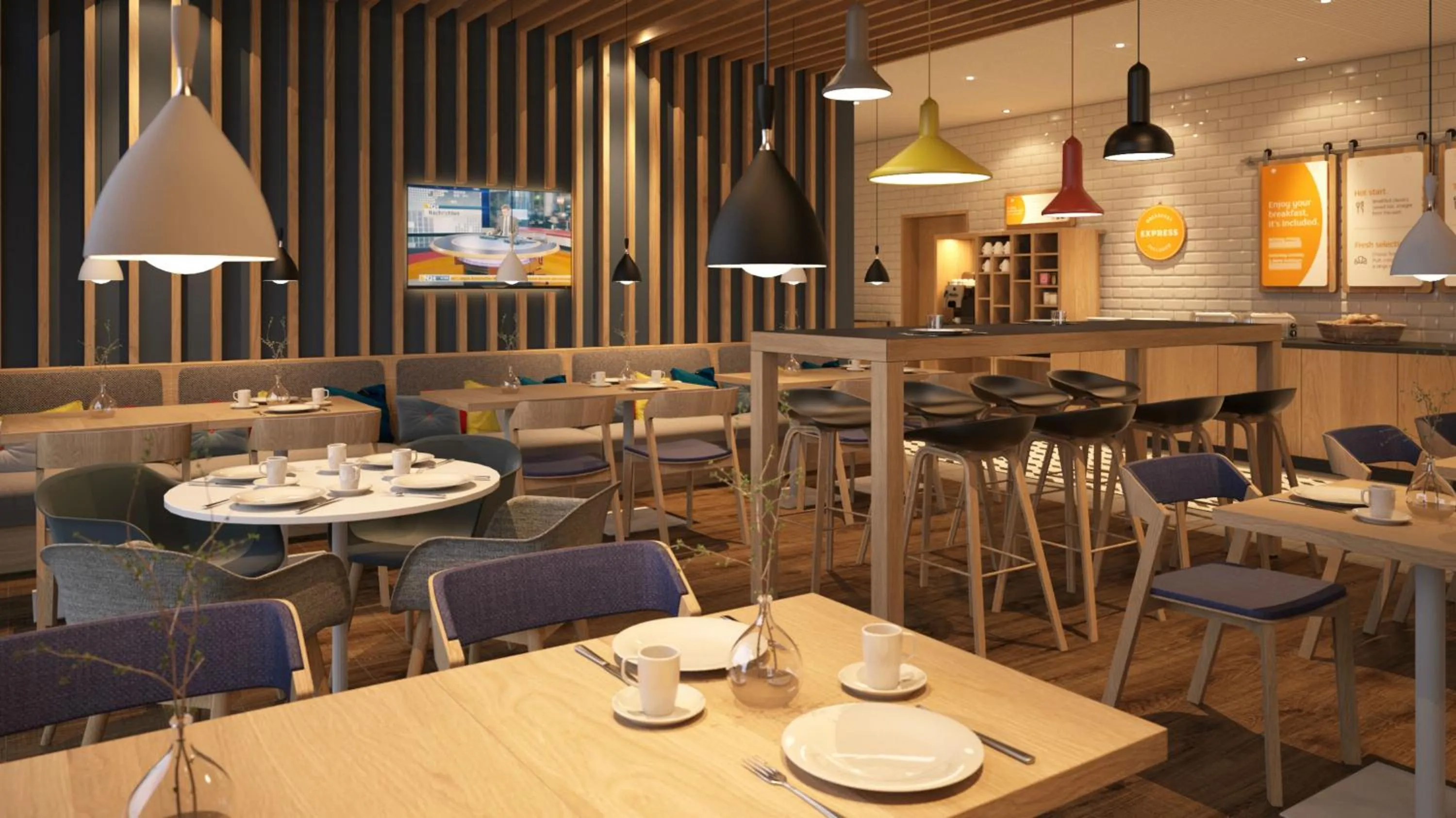 Restaurant/places to eat in Holiday Inn Express Frankfurt Airport - Raunheim by IHG