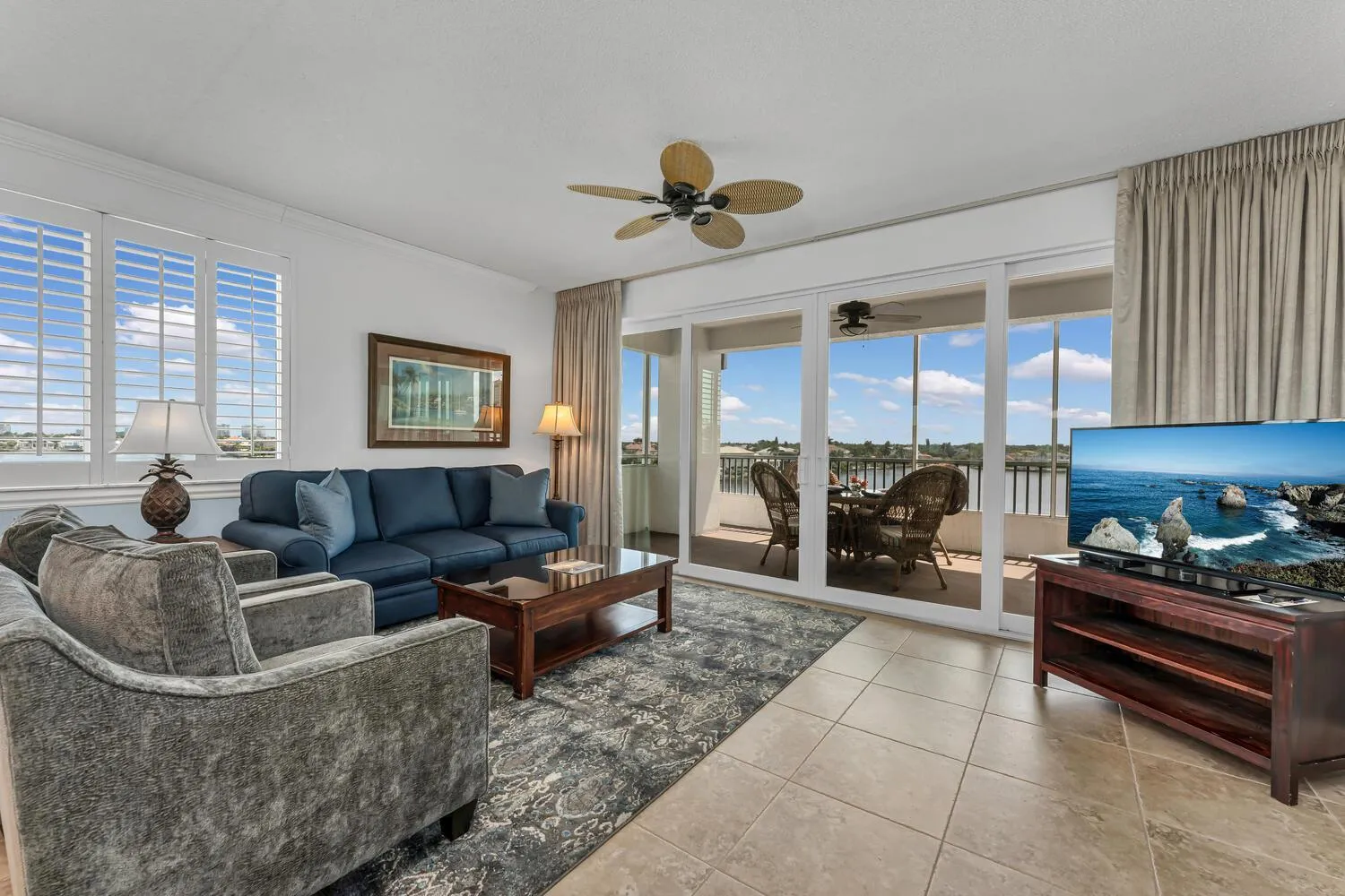 Living room in Vanderbilt Beach Resort