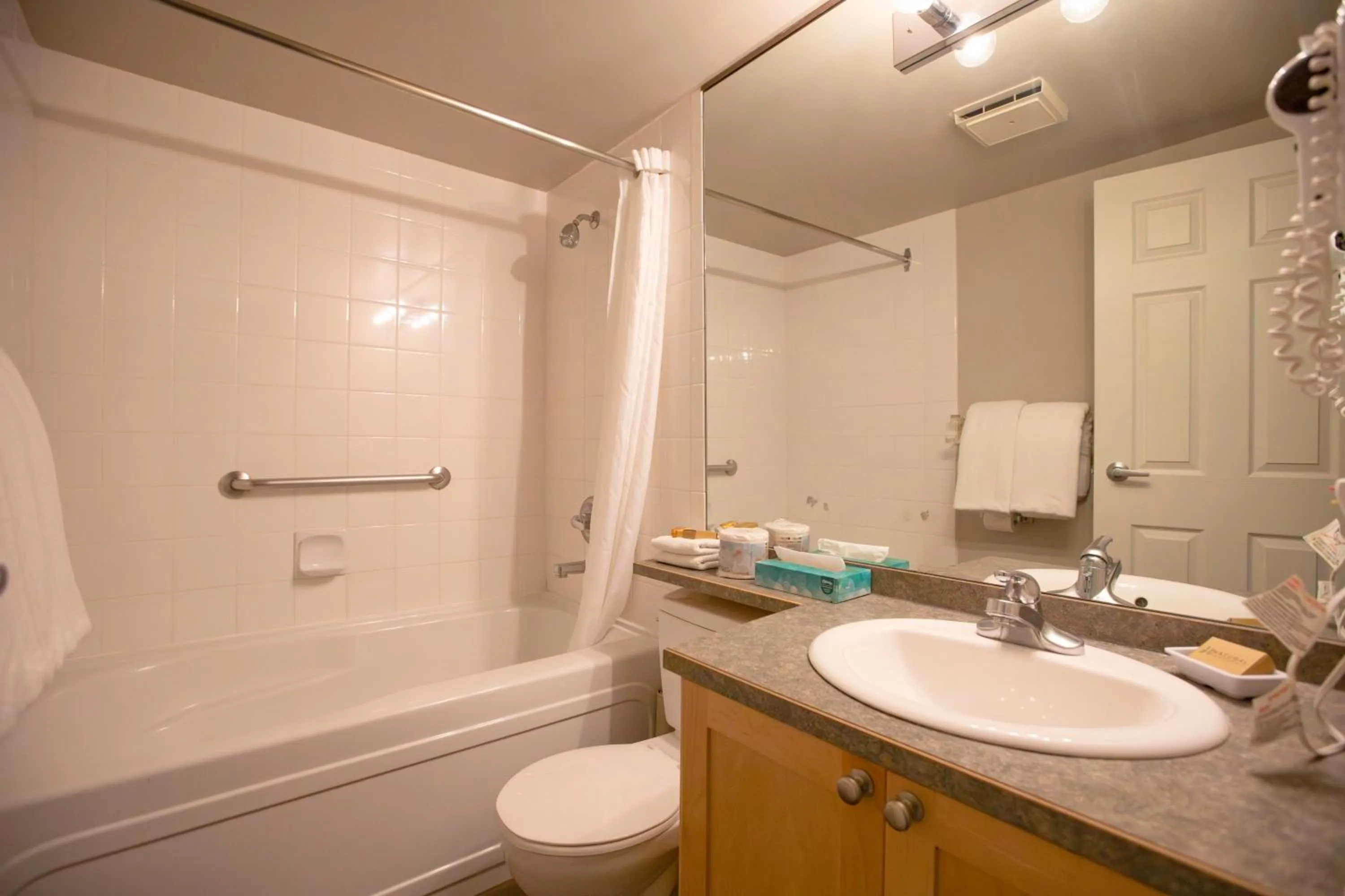 Shower in Panorama Vacation Retreat at Horsethief Lodge