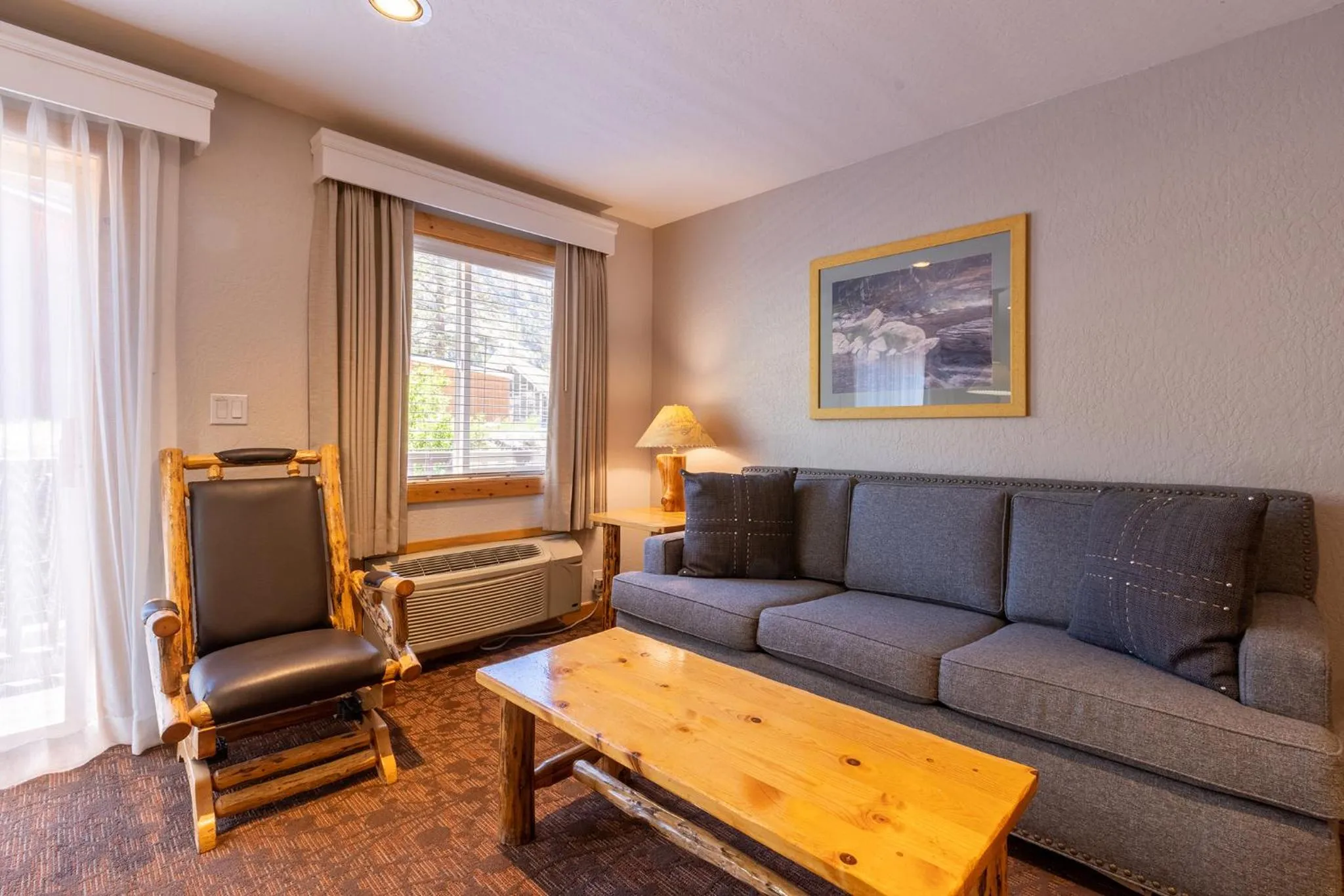 Seating area in Red Wolf Lodge at Olympic Valley