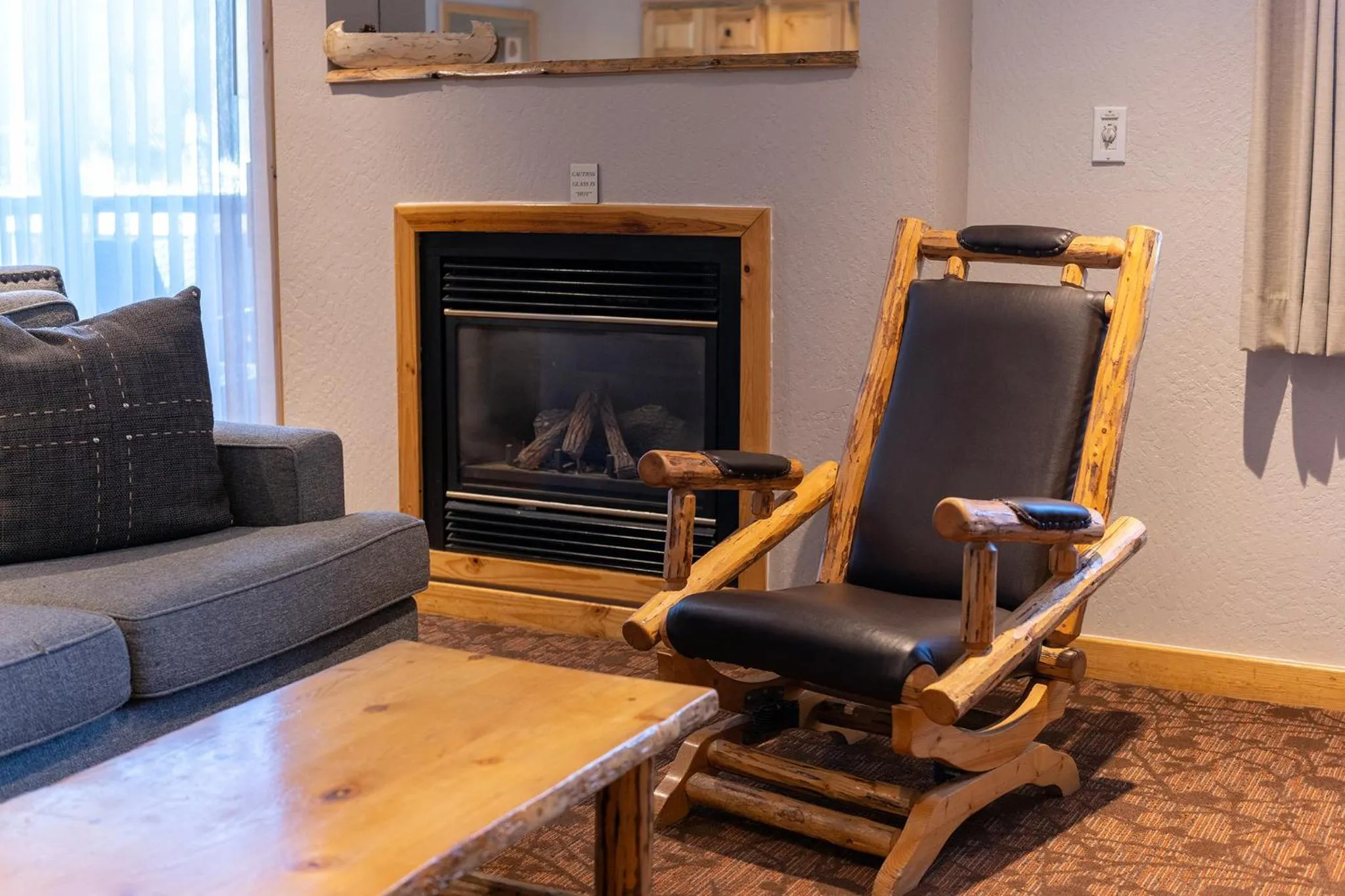 Living room in Red Wolf Lodge at Olympic Valley