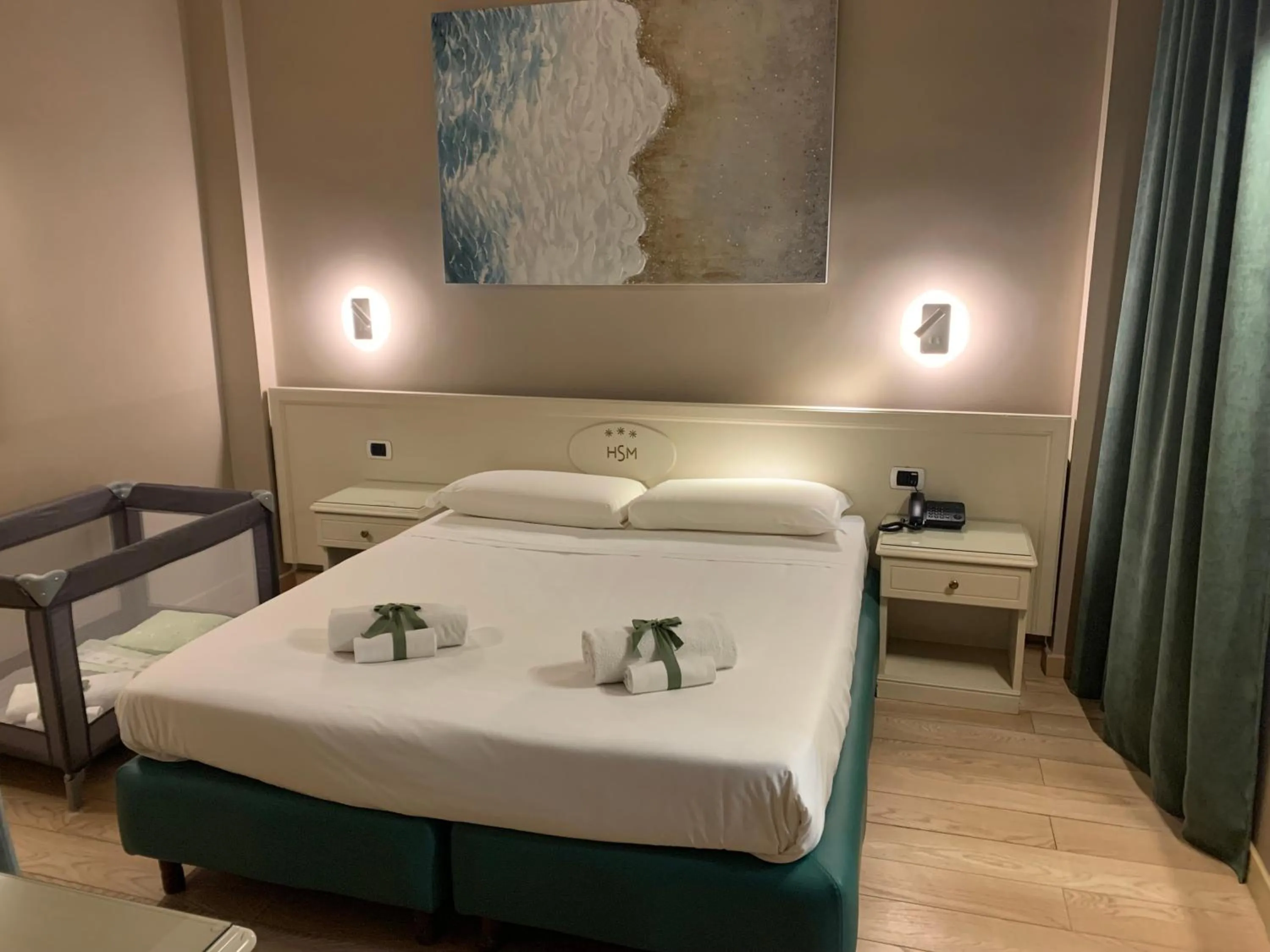 Decorative detail, Bed in Hotel Santa Maura