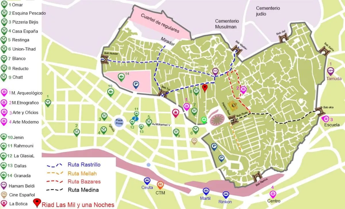 Bird's eye view in Riad Las Mil y una Noches 1 Tetuan