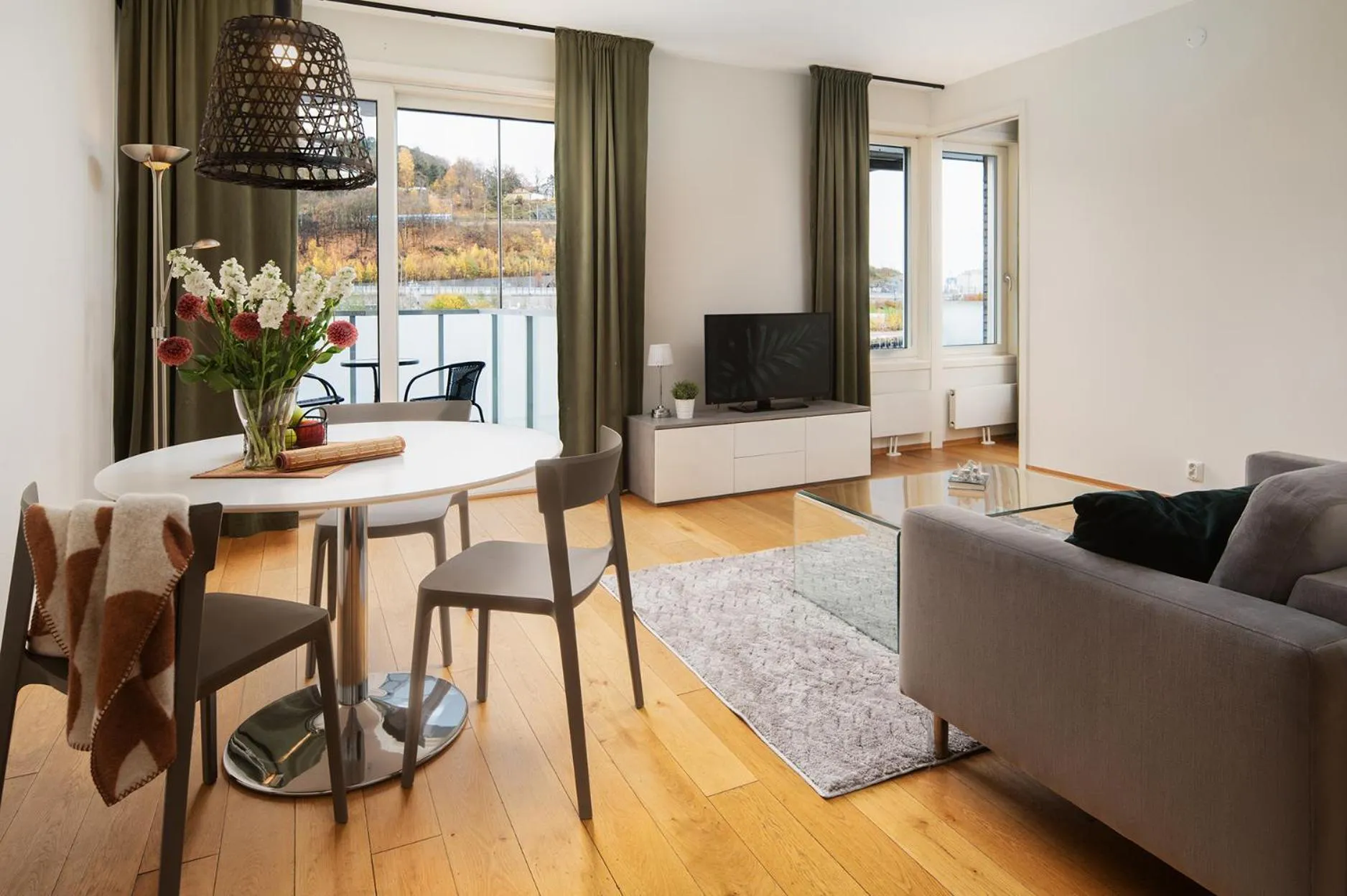 Living room in BJØRVIKA APARTMENTS, Opera Area, Oslo city center