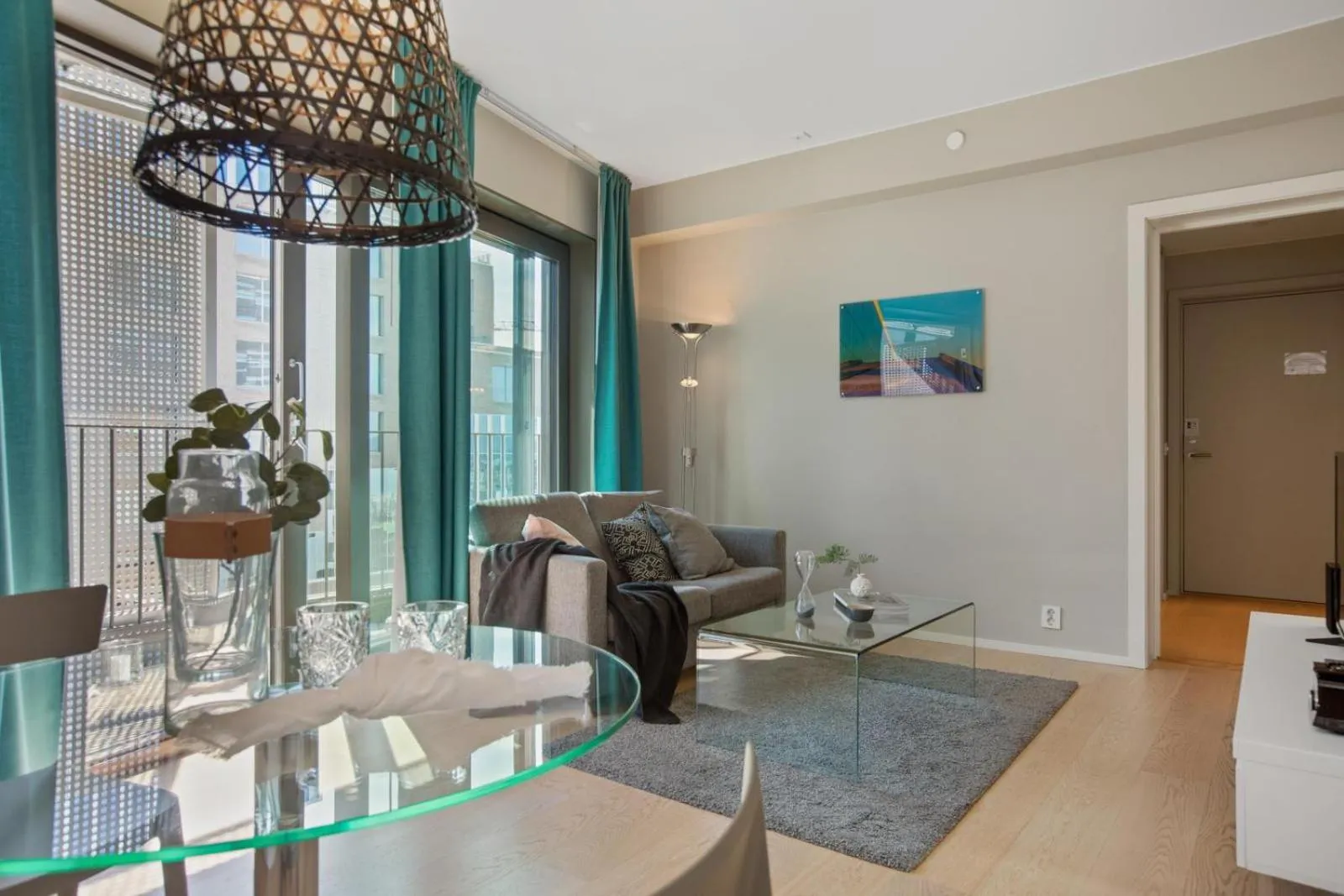 Living room in BJØRVIKA APARTMENTS, Opera Area, Oslo city center