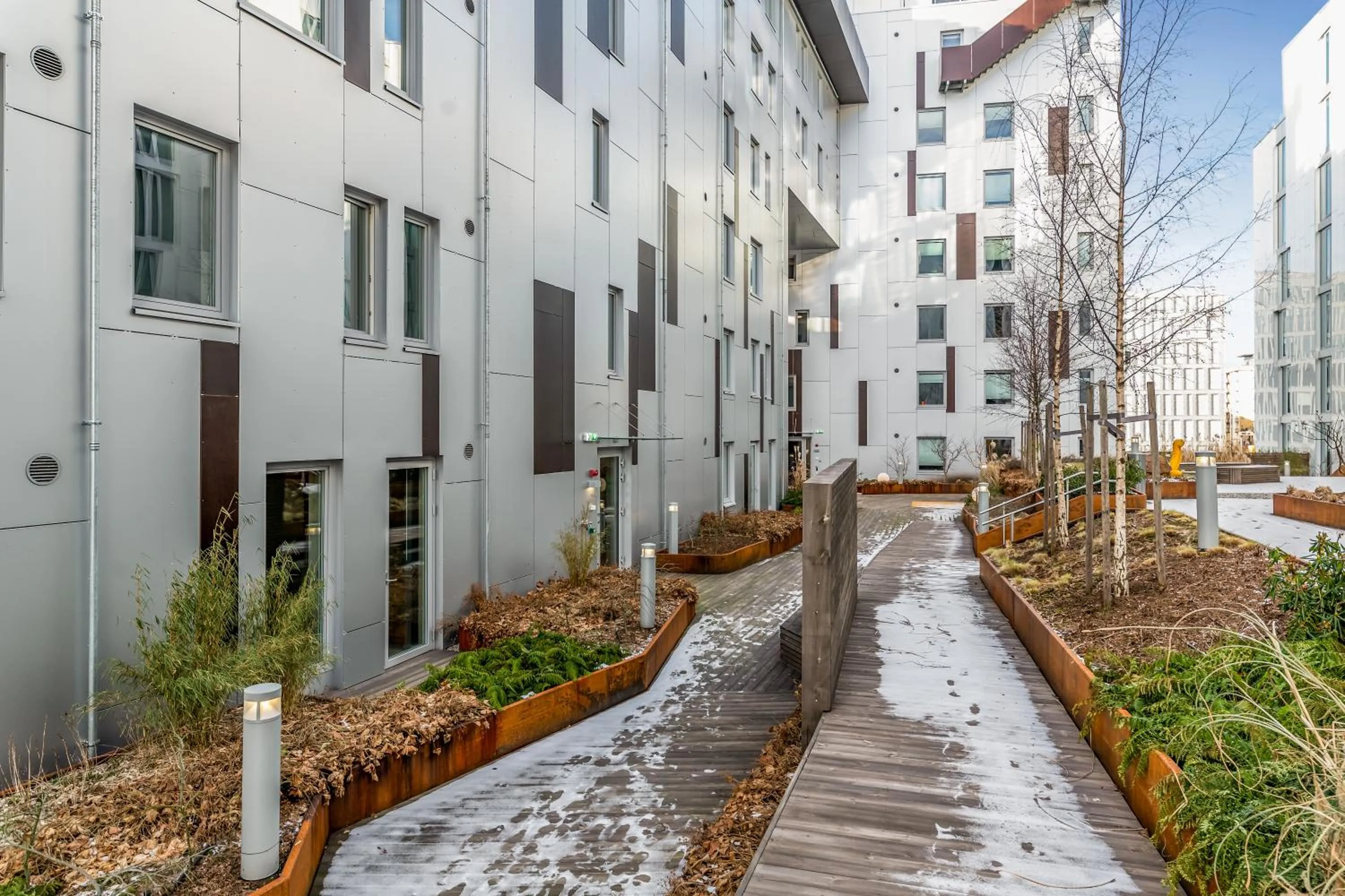 Patio in BJØRVIKA APARTMENTS, Opera Area, Oslo city center