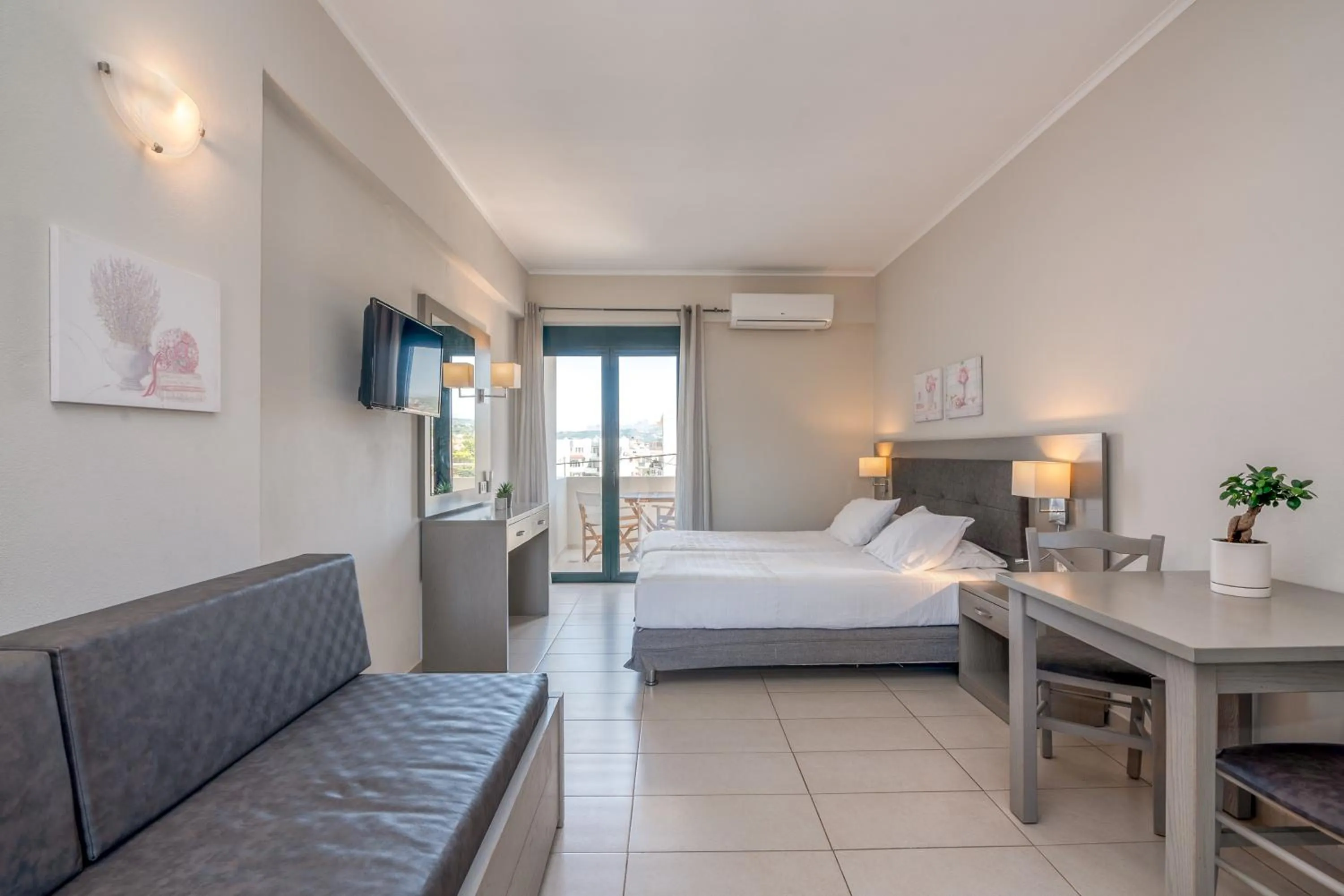 Bed in Christina Beach Hotel