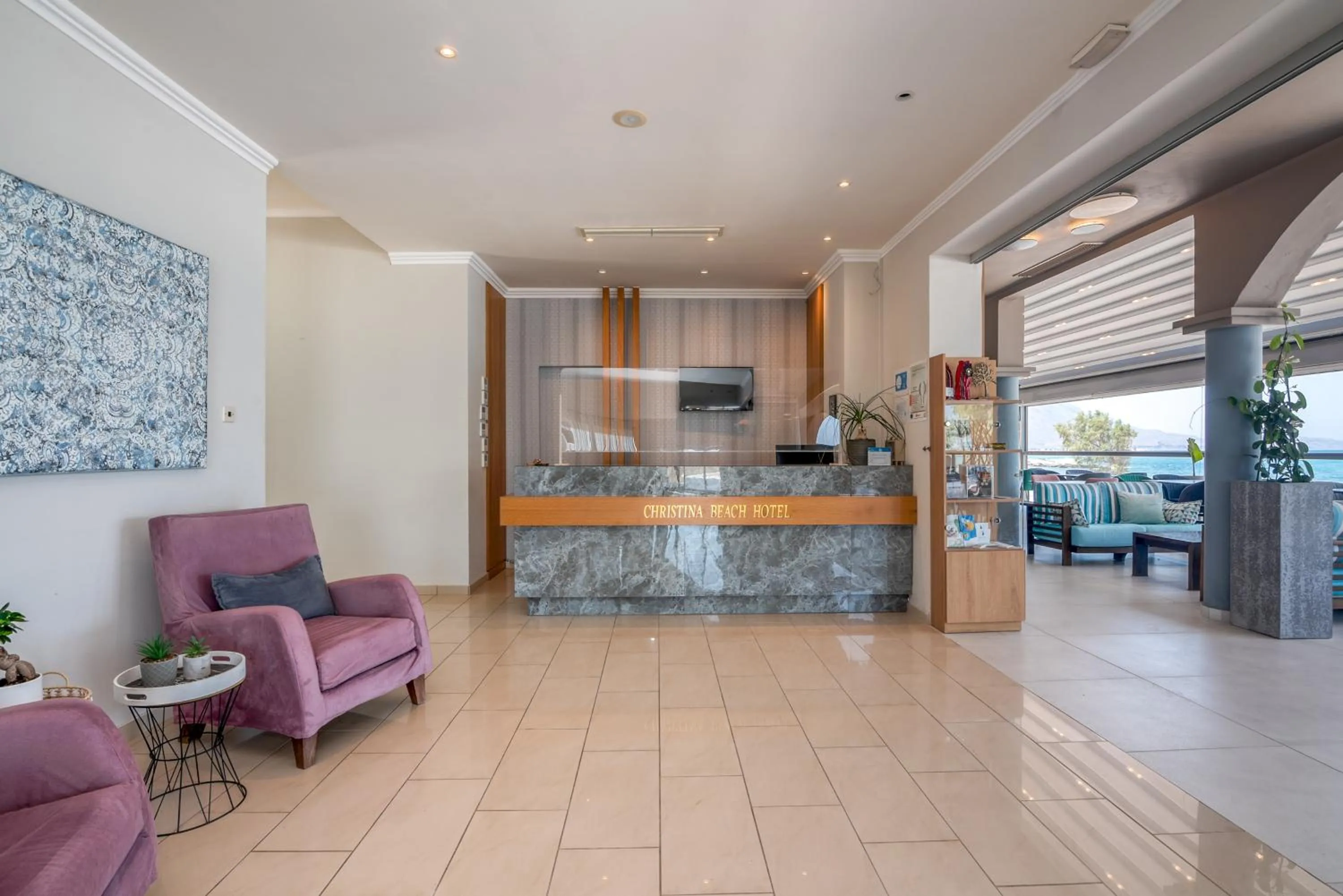 Lobby or reception in Christina Beach Hotel