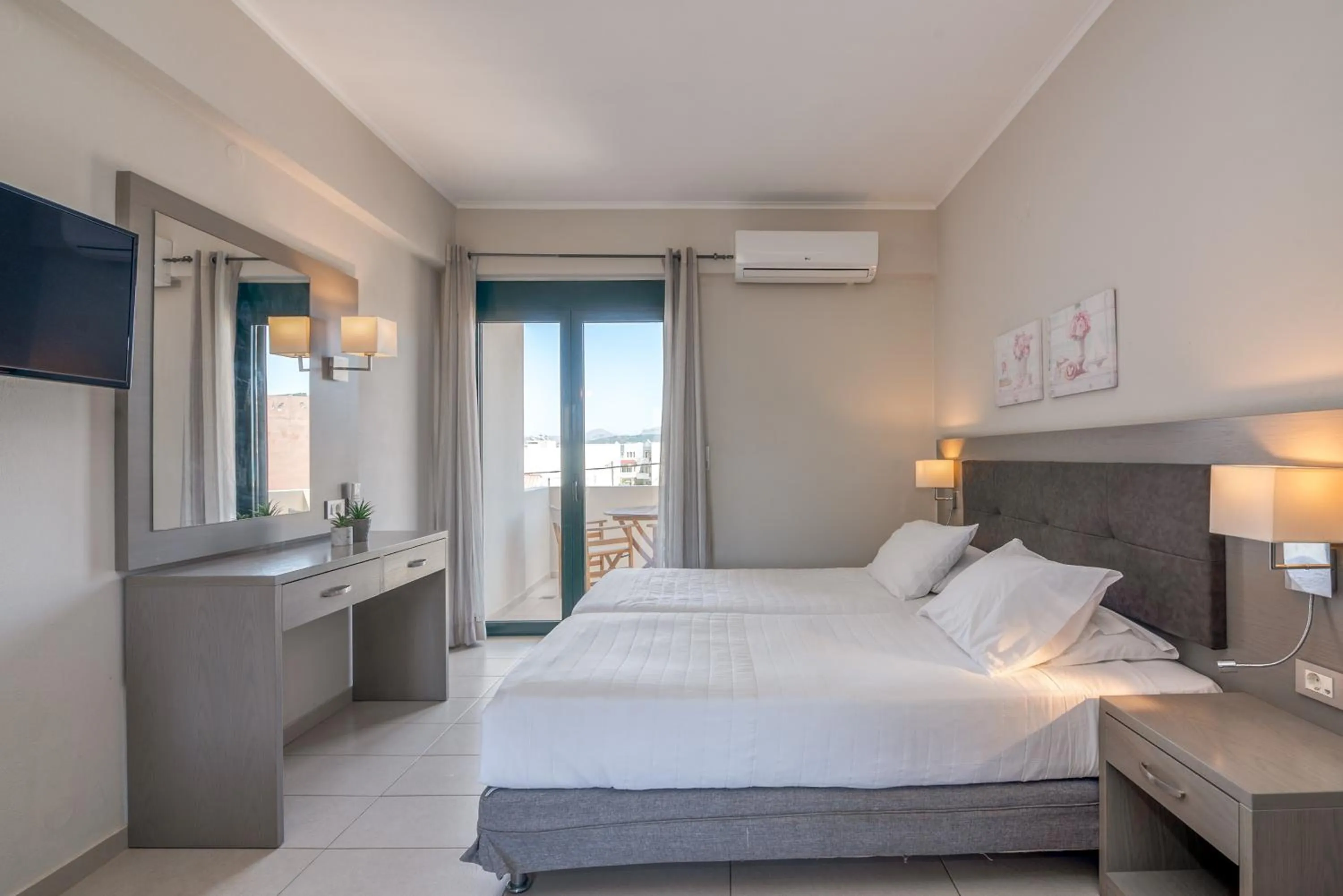 Bed in Christina Beach Hotel