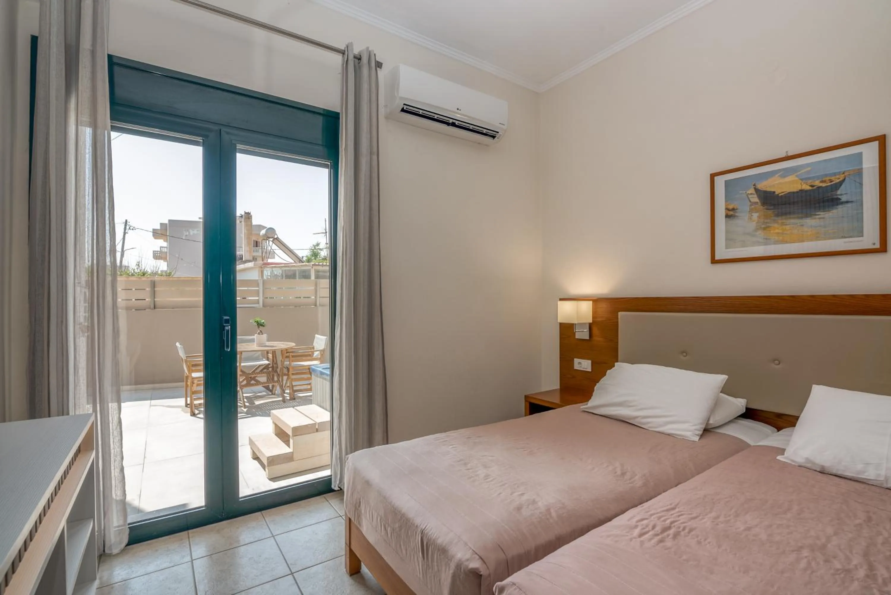 Bed in Christina Beach Hotel