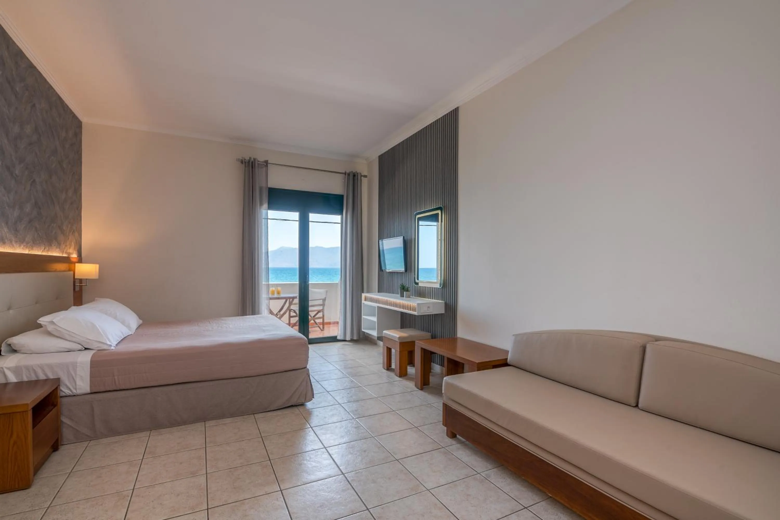 Bed in Christina Beach Hotel