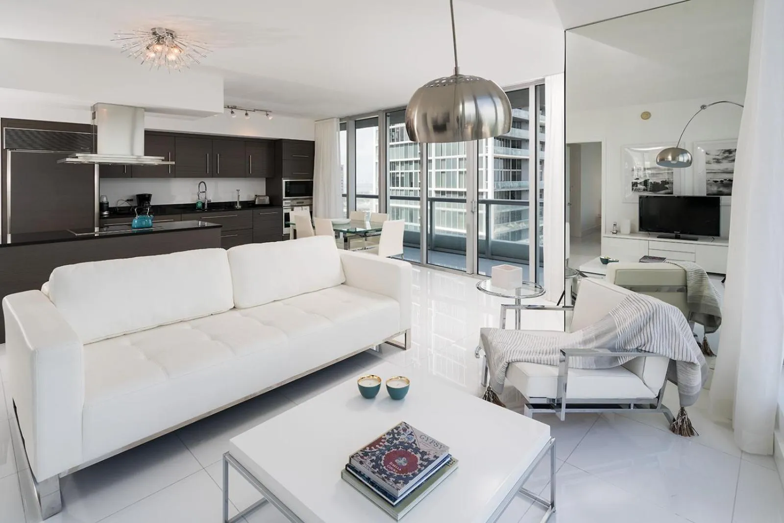 Living room in ICON Brickell residences
