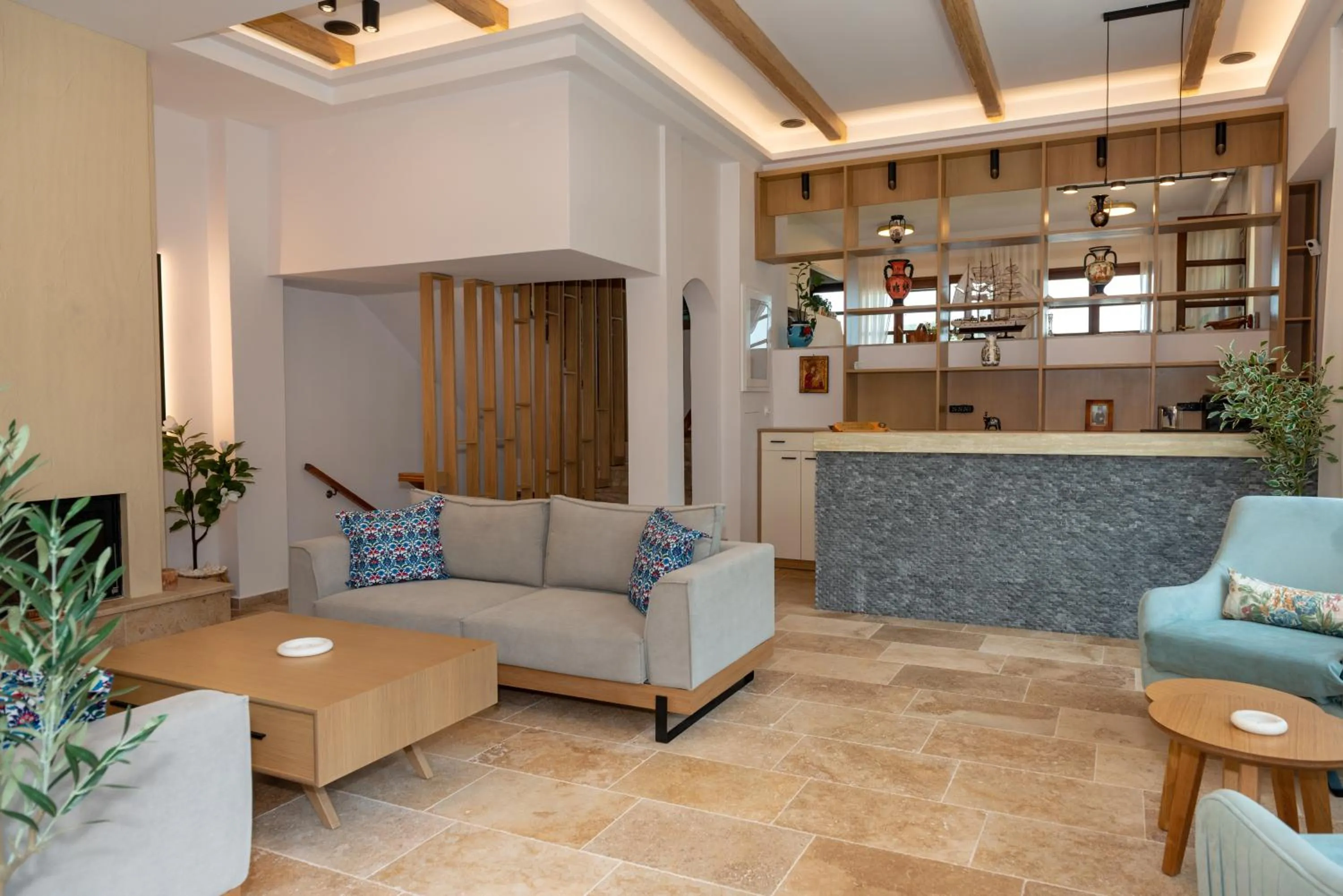 Living room in Thassos Inn