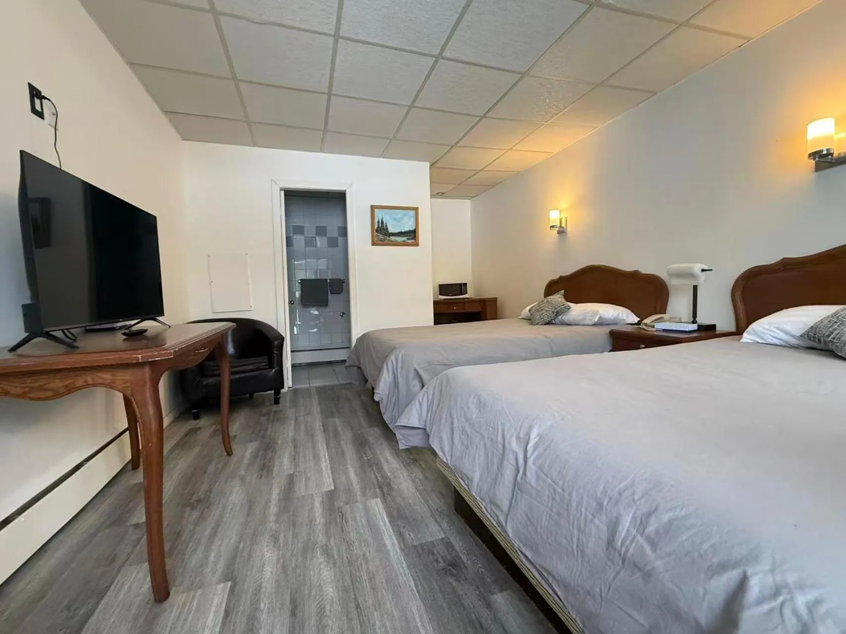 Bed in Hotel Motel La Marquise