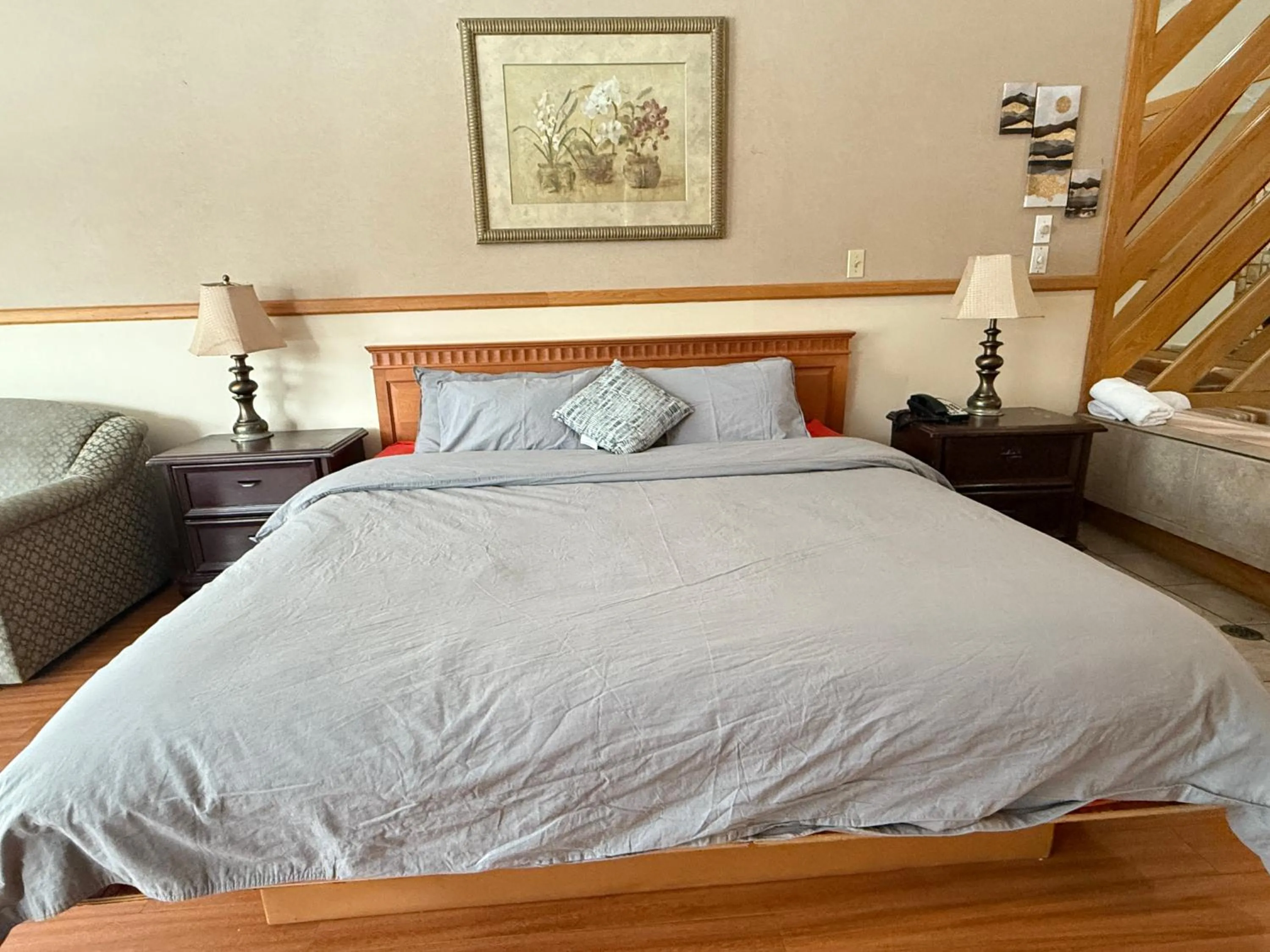 Bed in Hotel Motel La Marquise