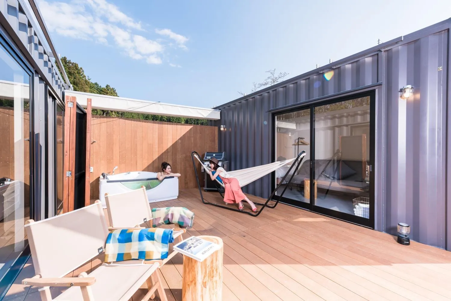 Balcony/Terrace in Mt Fuji View Villa Fujino Kirameki Fuji Gotemba