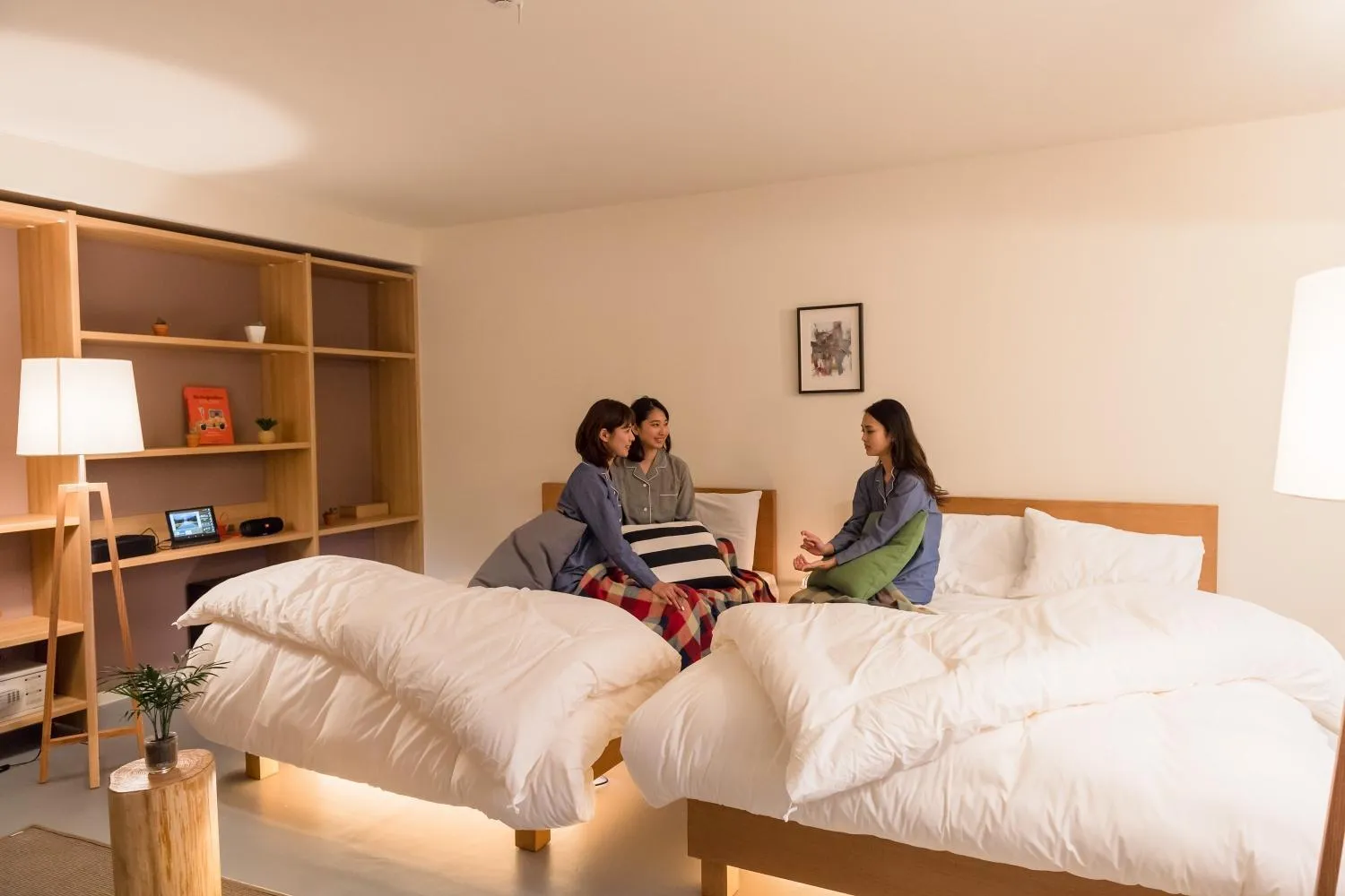 group of guests, Bed in Mt Fuji View Villa Fujino Kirameki Fuji Gotemba