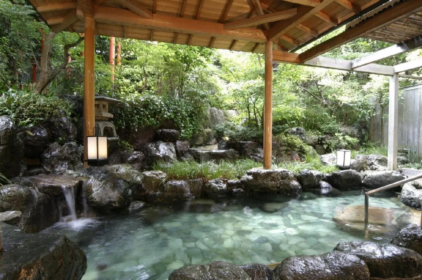 Open Air Bath in Kasuga Hotel