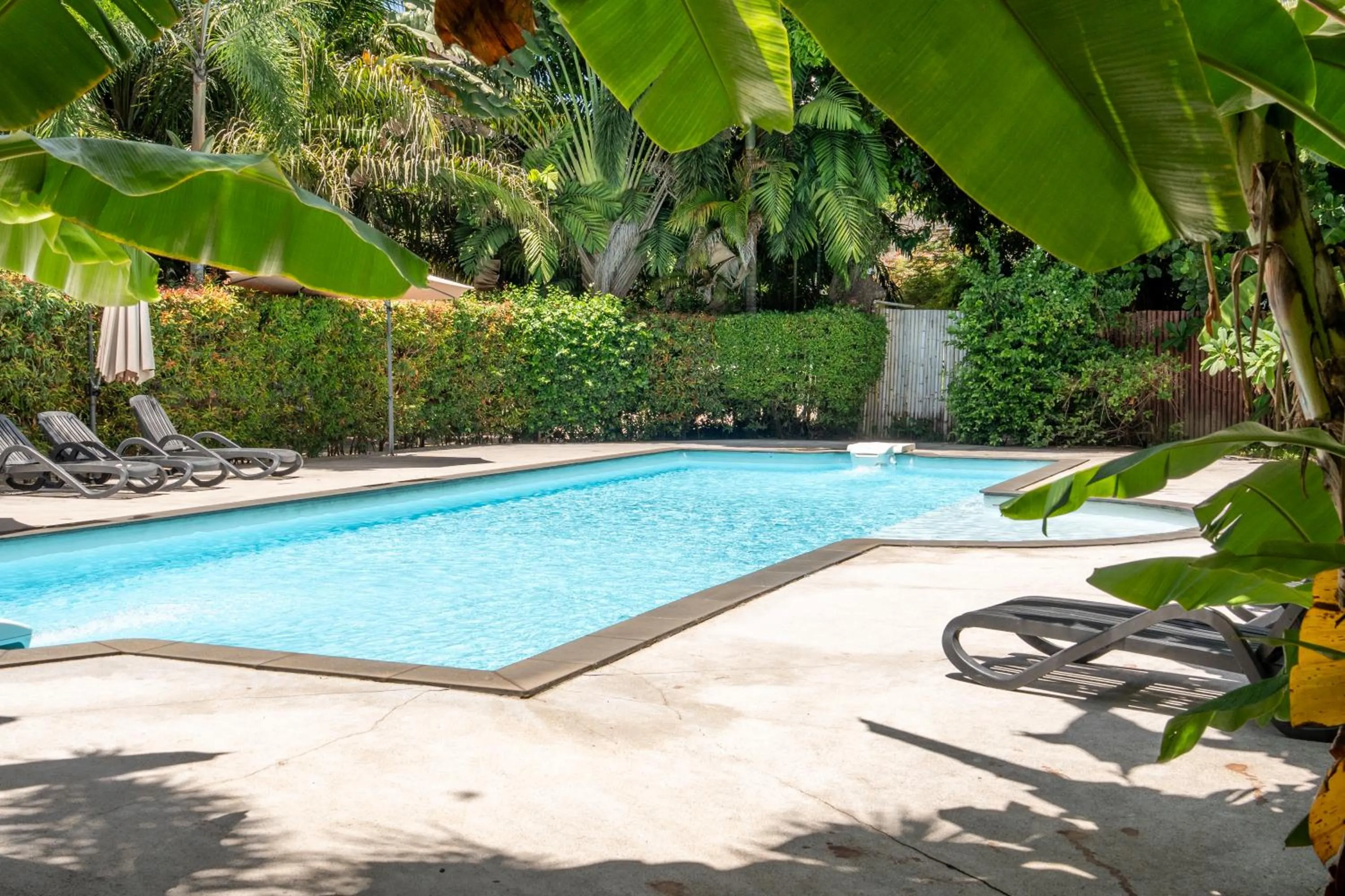 Pool view in Seetanu Bungalows