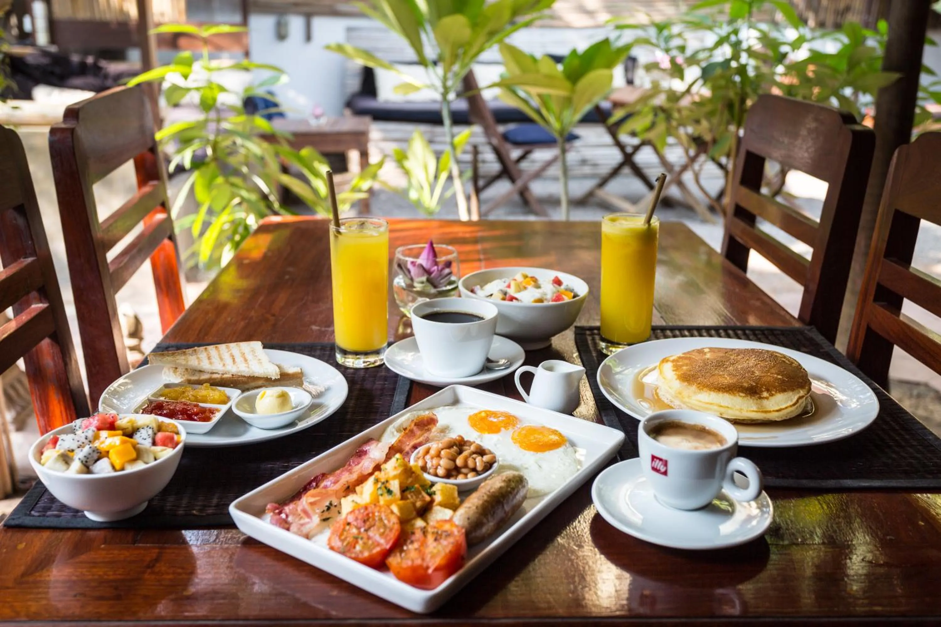 Continental breakfast in Babel Siem Reap Guesthouse