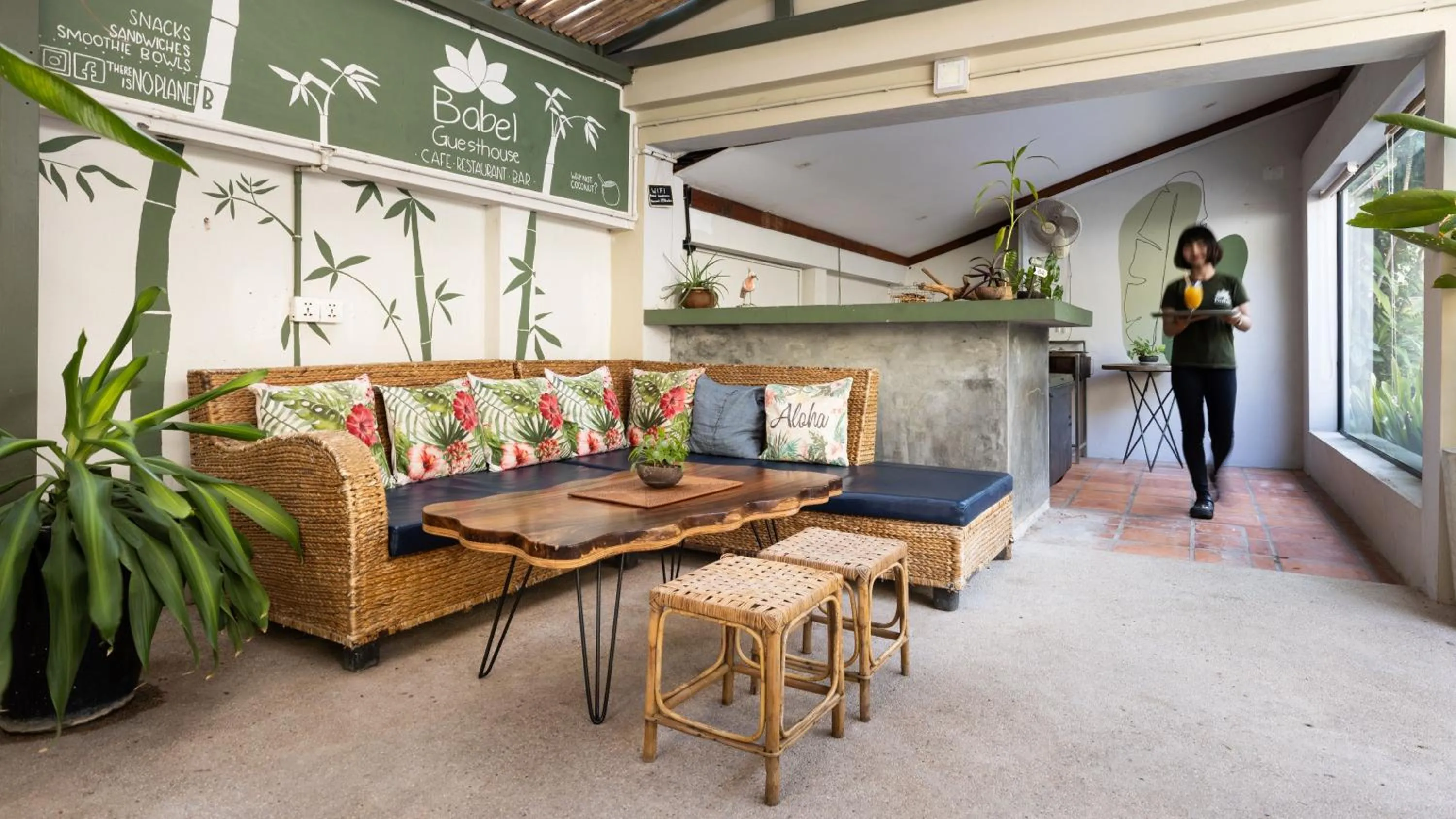 sunbed in Babel Siem Reap Guesthouse