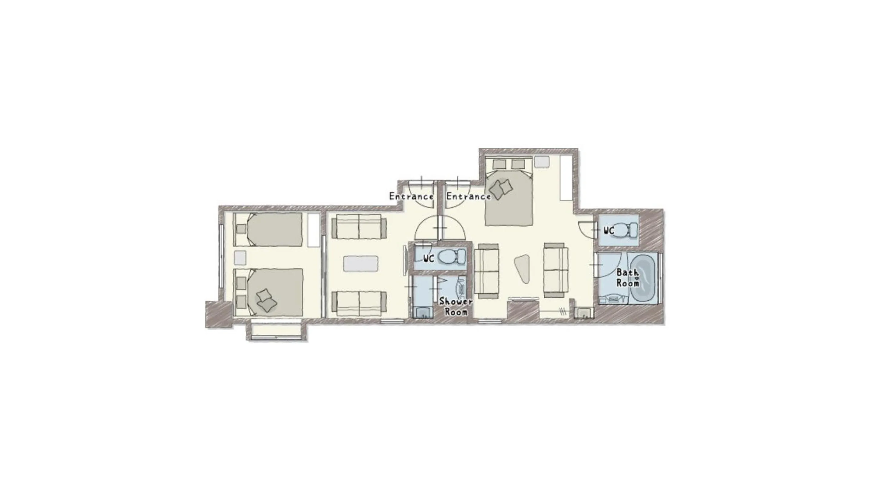 Floor plan in Playsis East Tokyo