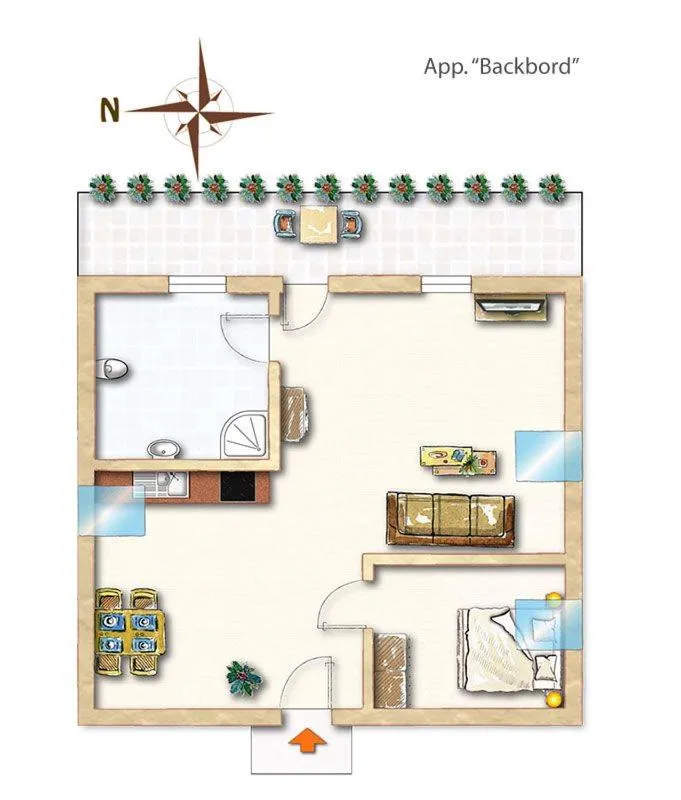 Decorative detail in Hotel Strandräuber