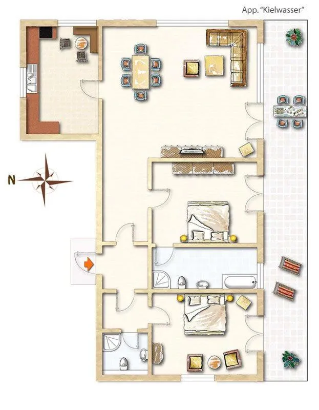 Photo of the whole room in Hotel Strandräuber