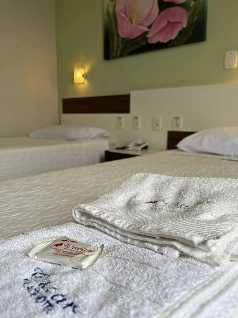 Bed in Oscar Palace Hotel - Centro de Tubarão