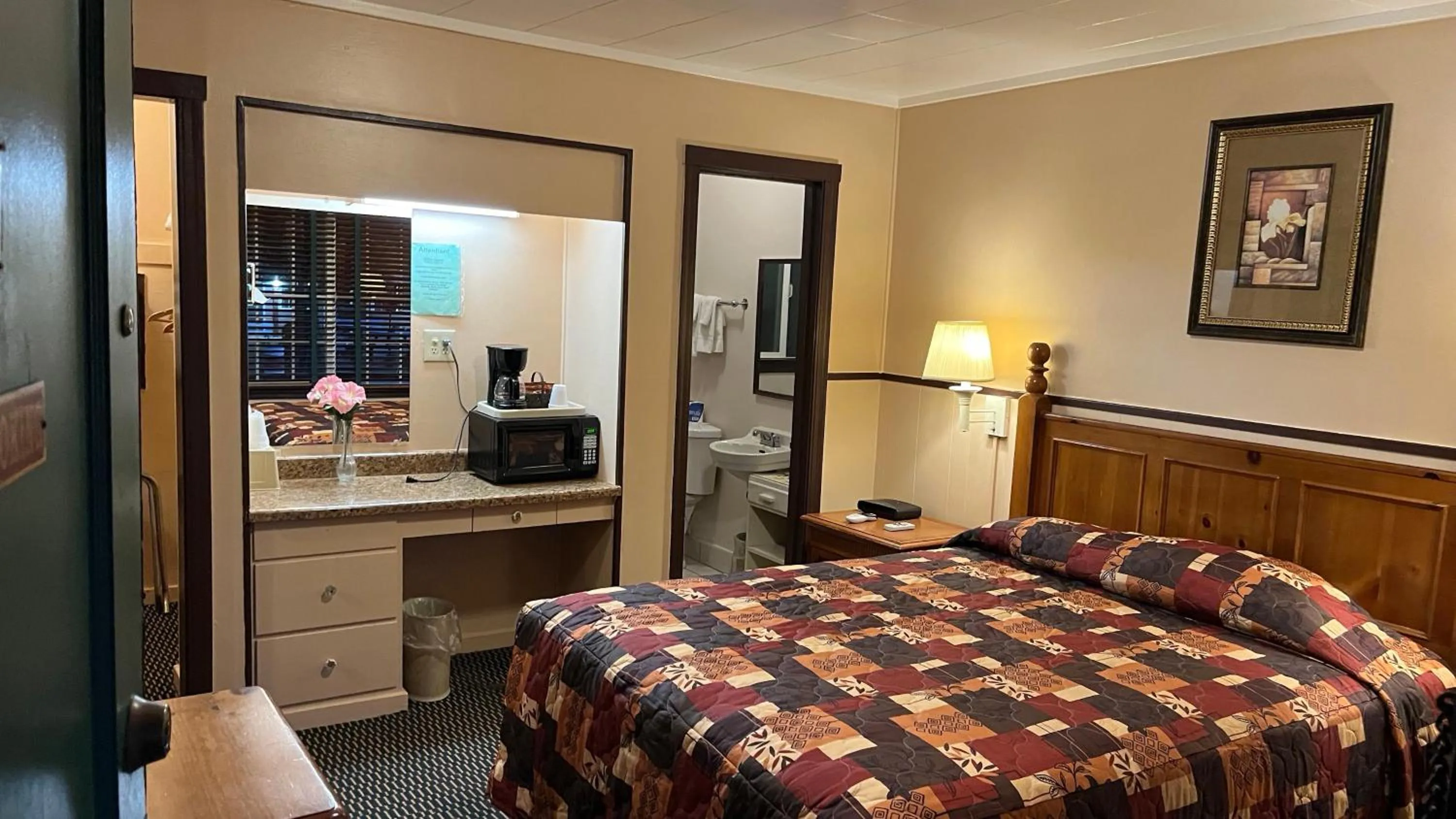 Bed in Jumping Frog Motel