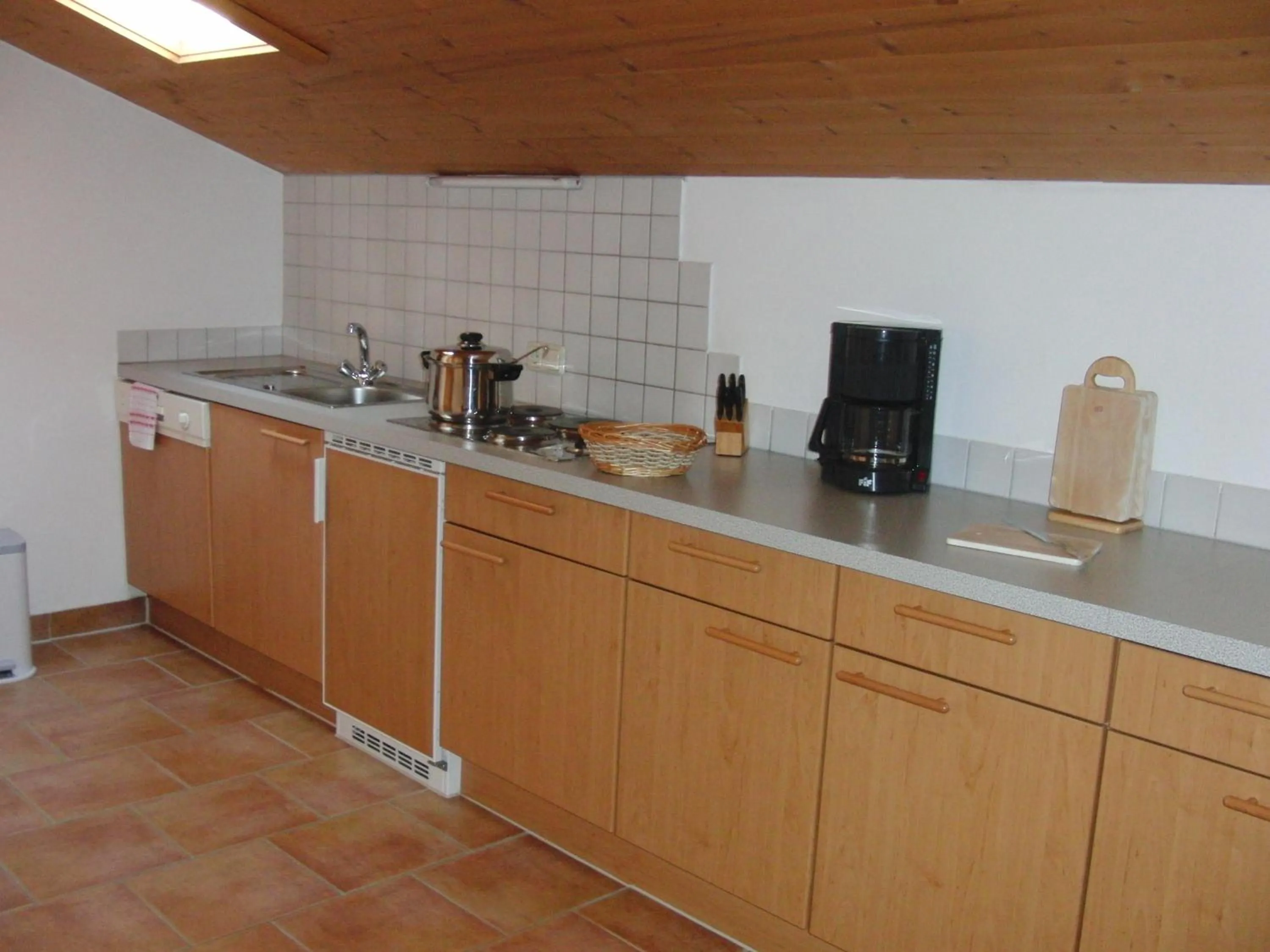 Kitchen or kitchenette in Hotel-Pension Heike