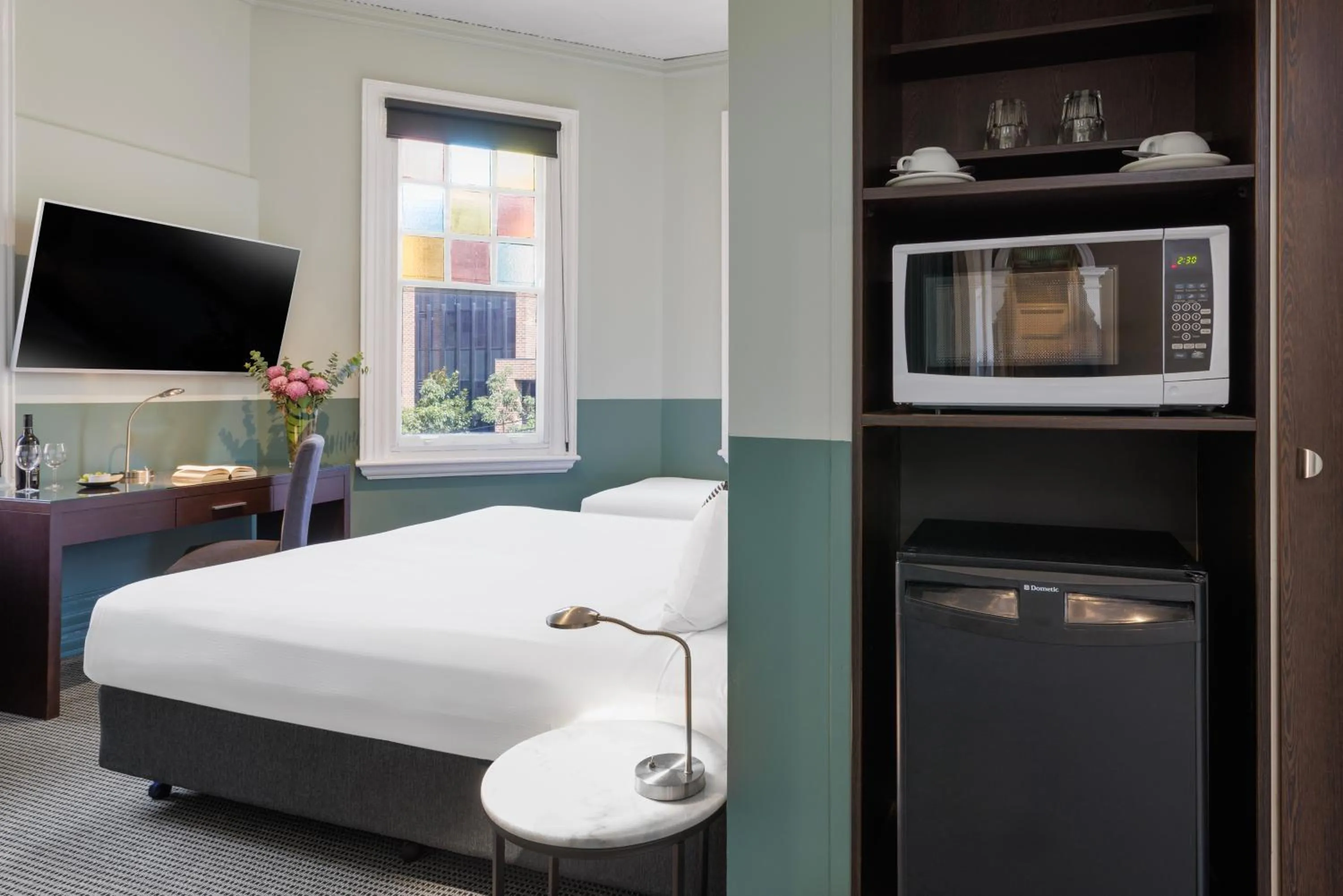 Bed in Vulcan Hotel Sydney